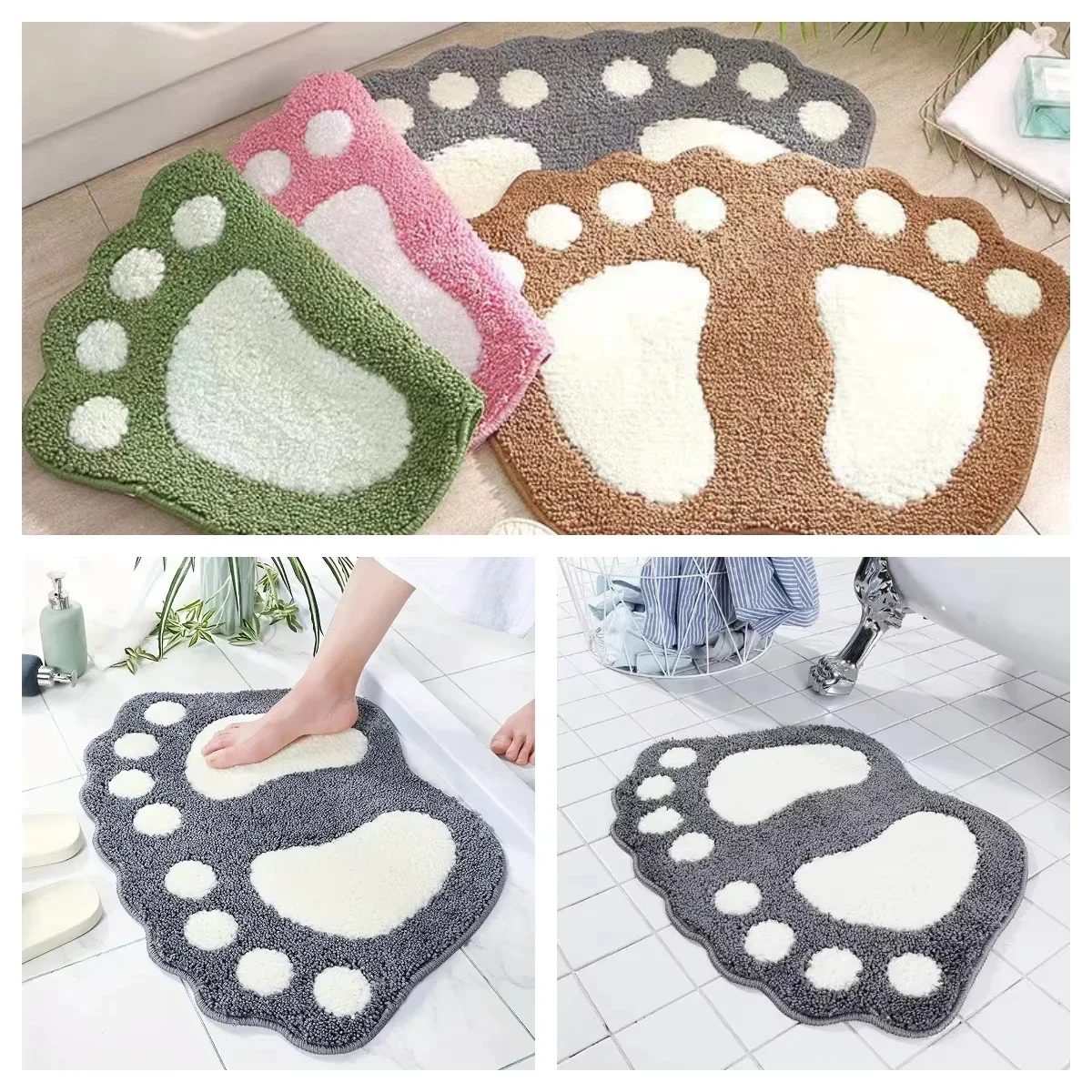 Non-Slip Microfiber Bath Rug | Absorbent Soft Shower Mat