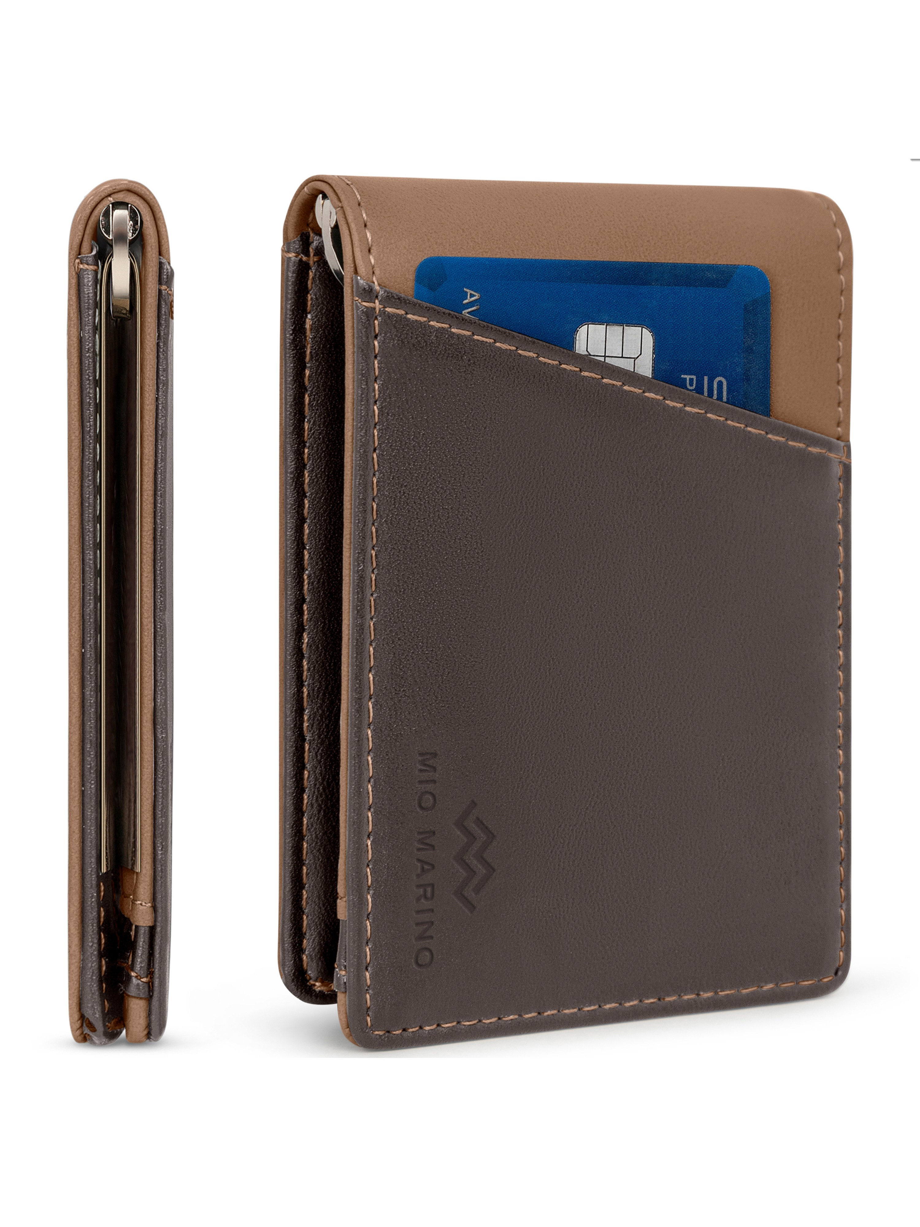 Men's Slim Bifold Wallet with Quick Access Pull Tab