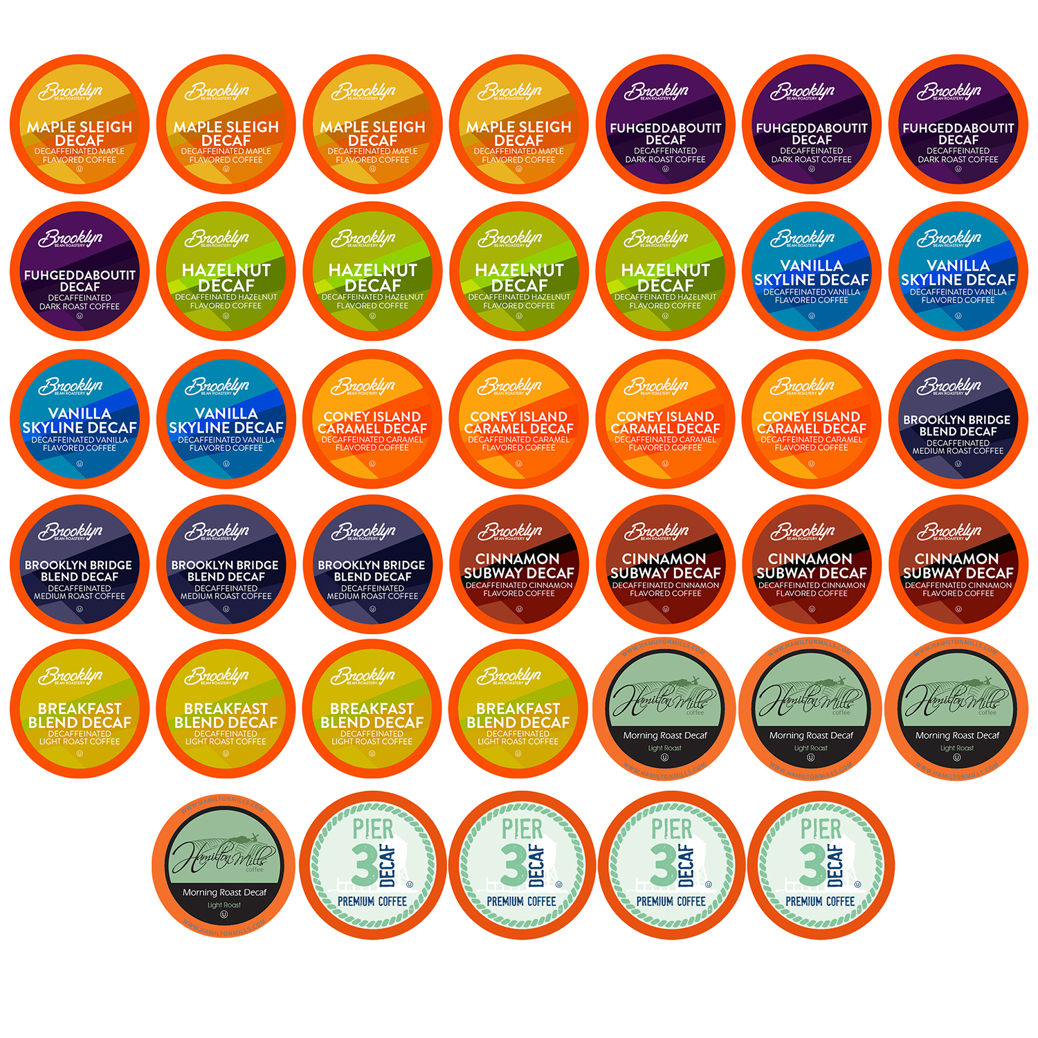 Two Rivers Decaf Coffee Pods for Keurig Brewer, Variety Pack, 40 Count