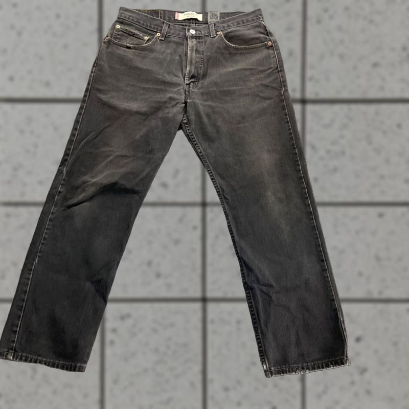 LEVIS 505 MENS REGULAR FIT JEANS WASH STRAIGHT LEG - SIZE: 34W X 29L - BLACK
