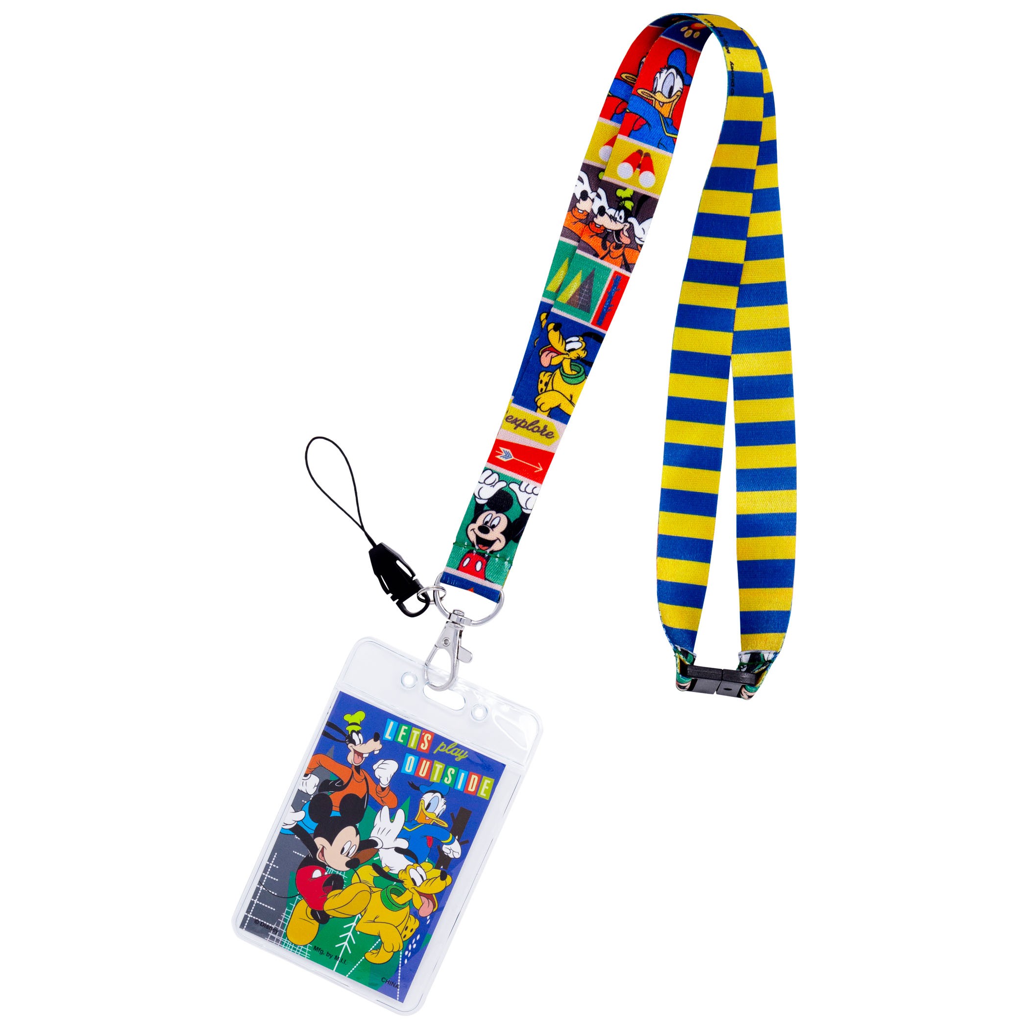 Mickey And The Gang Disney Striped Lanyard