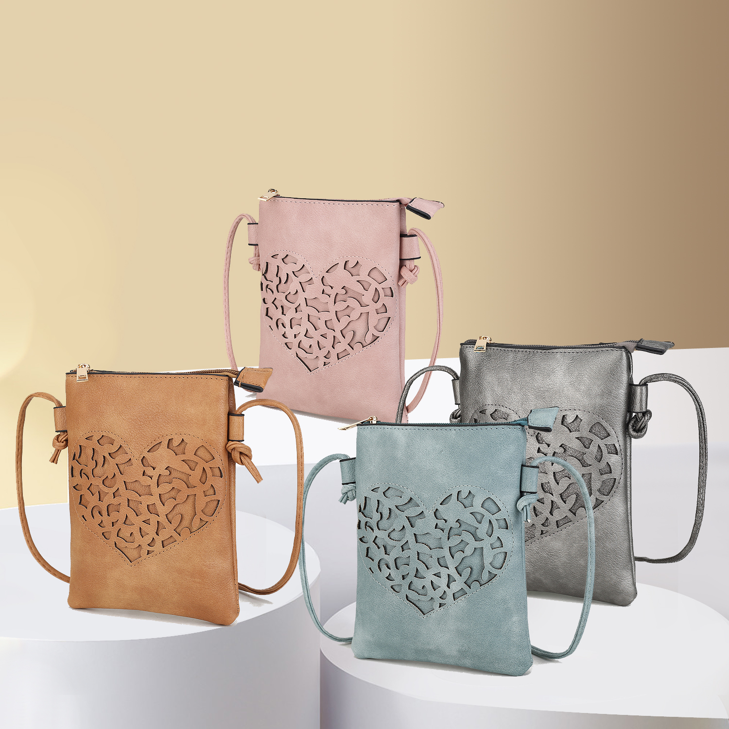 MKF Collection Heartly Crossbody Bag by Mia K.