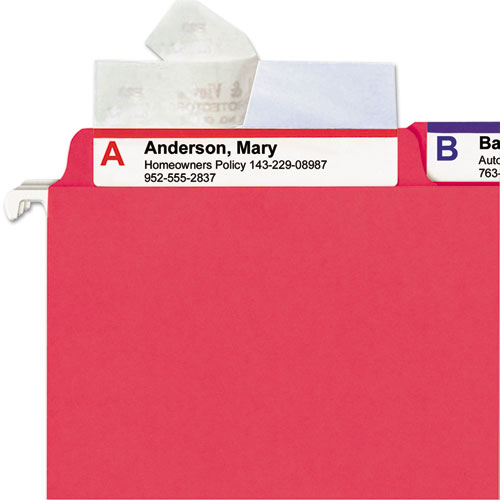 Seal & View File Folder Label Protector, Clear Laminate, 31/2X111/16