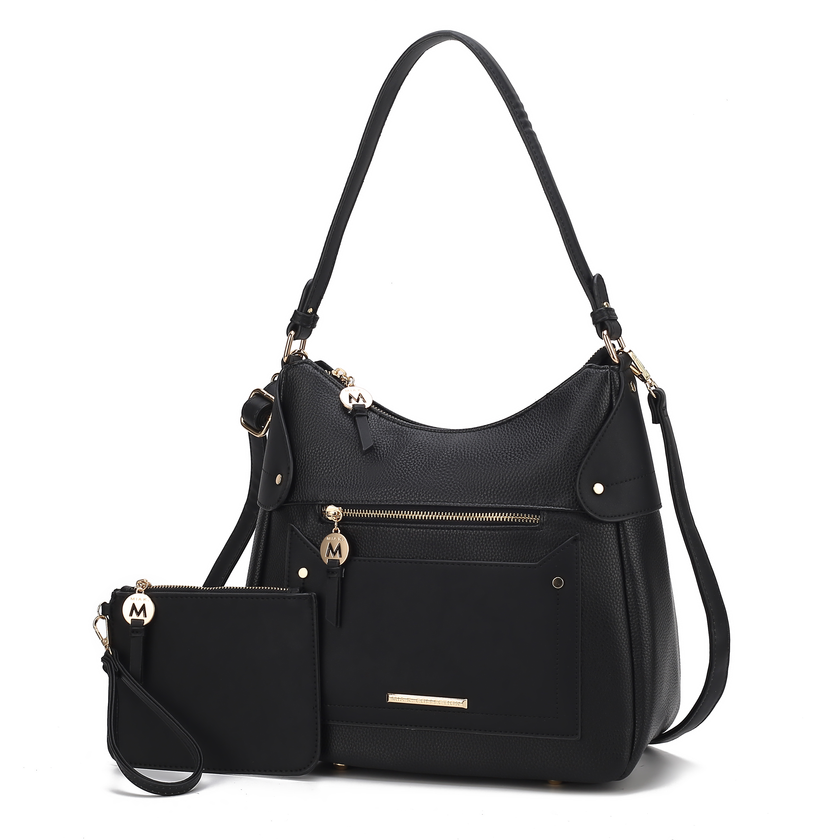 MKF Collection Maeve Women’s Shoulder Bag & Wristlet Pouch by Mia K- 2 pieces