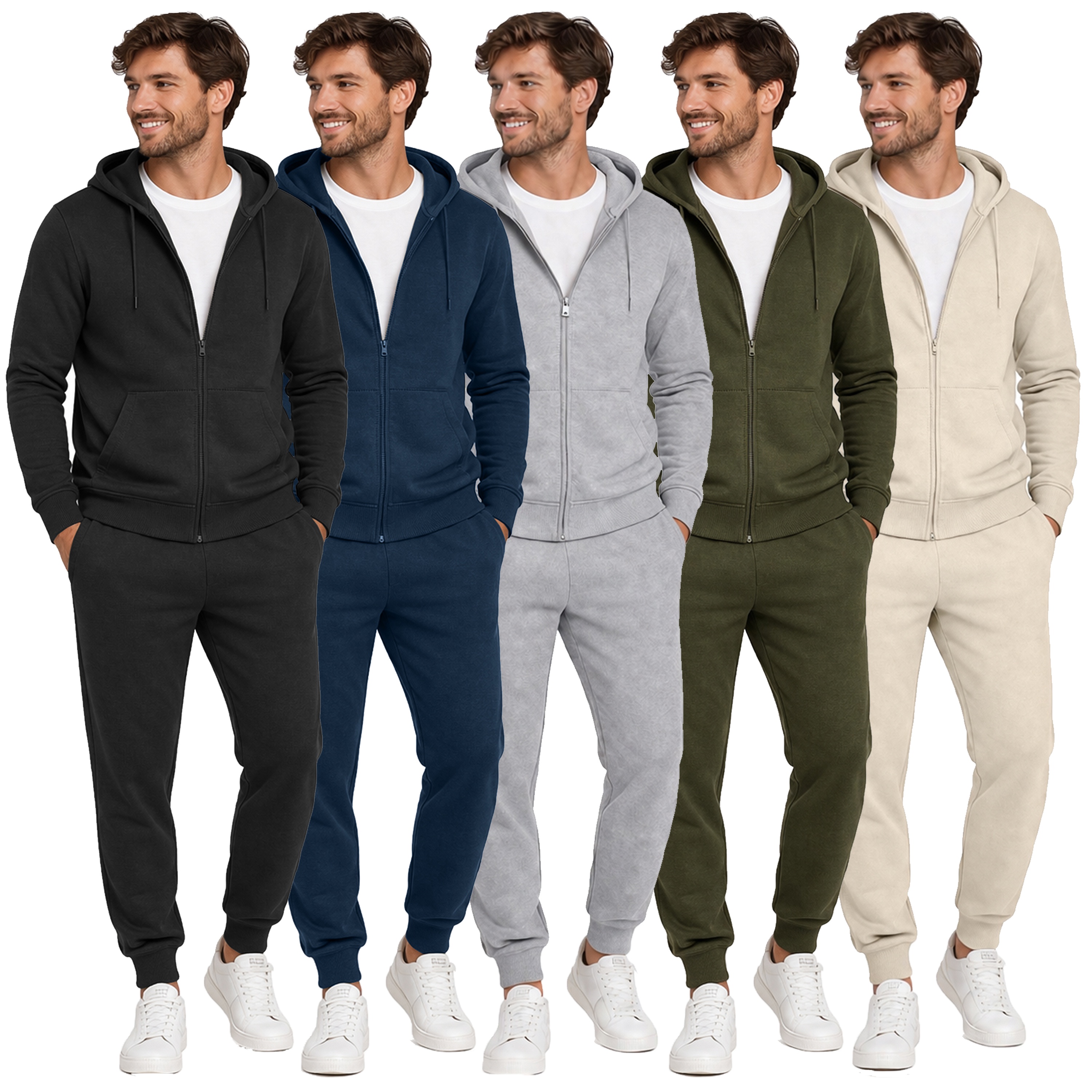 Men's French Terry Full-Zip Jogger Set