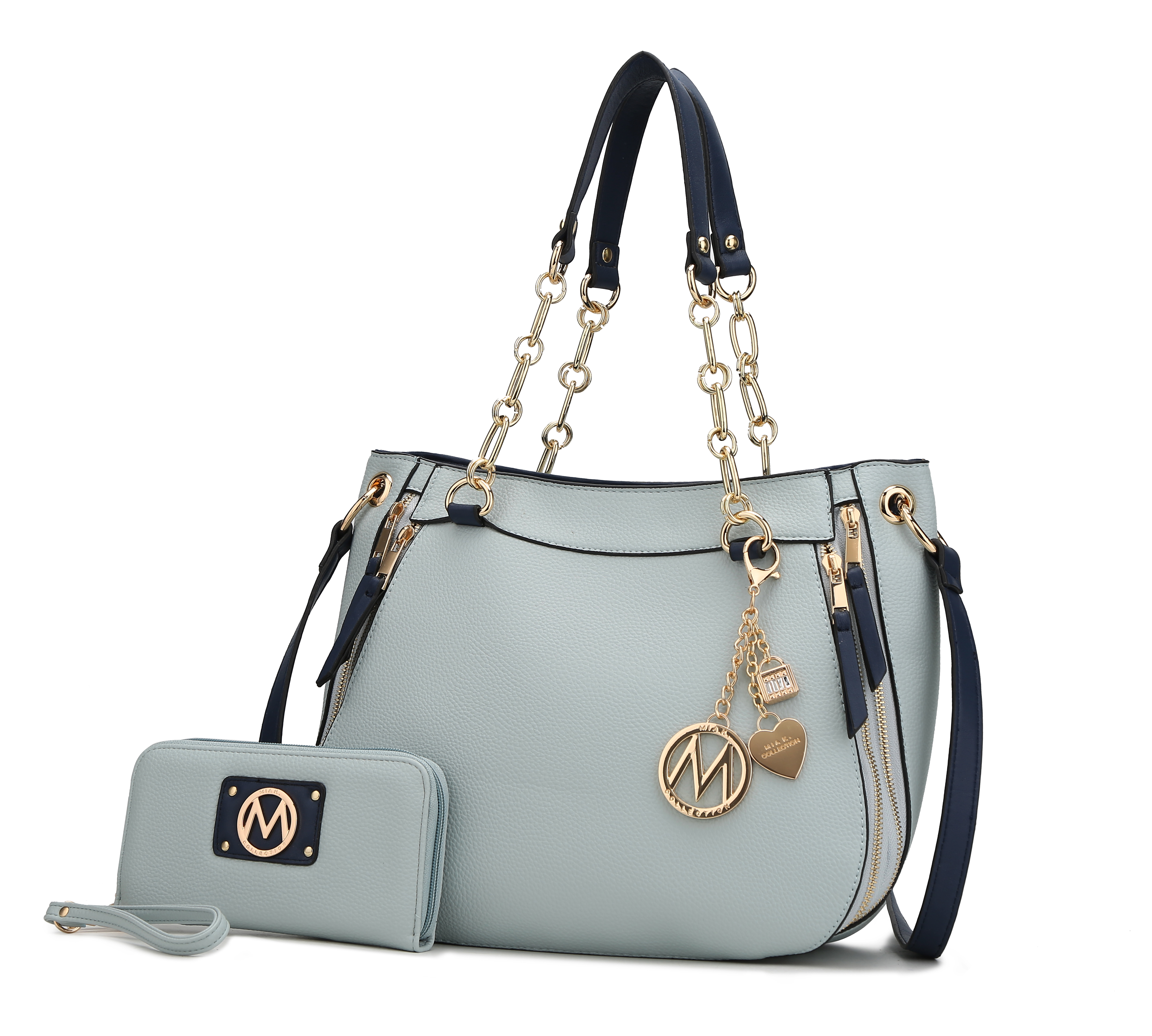 MKF Collection Lina Vegan Leather Shoulder Bag with Wallet by Mia K