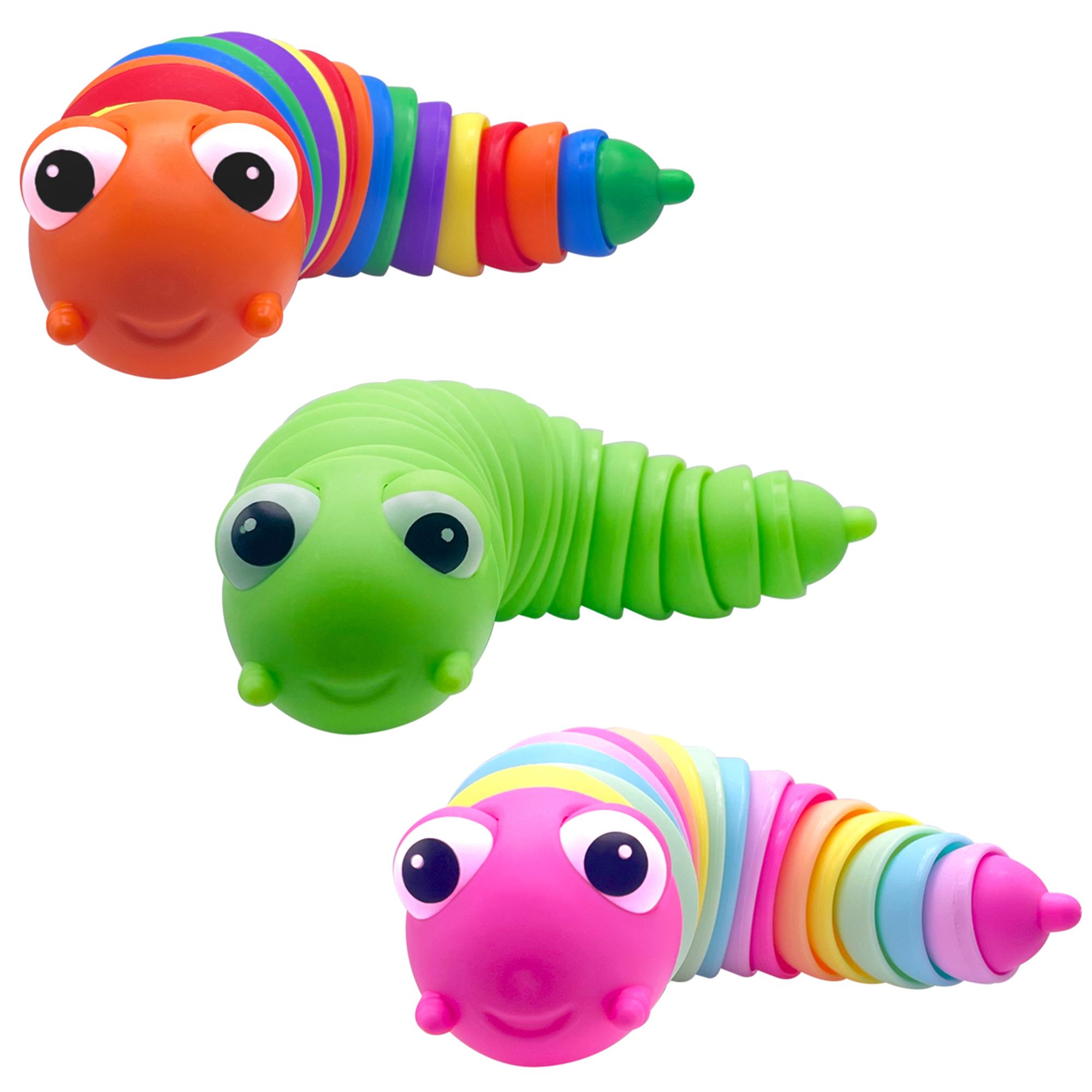 Fidget Slug Mini Toys 3D Articulated Sensory Toy Gift for Kids Children