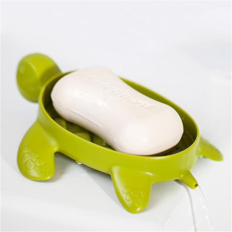 Turtles Soap Box Non-slip Soap Drain Holder Bathroom Kitchen Accessories
