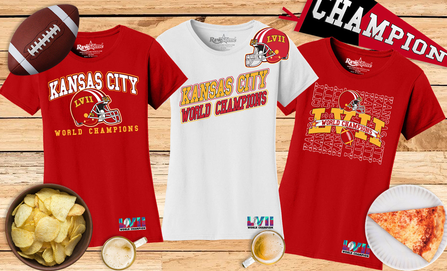Women's Football Super Championship Playoffs T-Shirt - Kansas City
