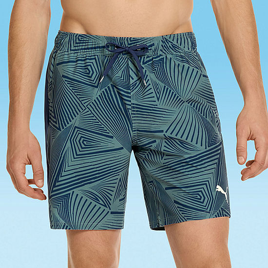PUMA LOGO SWIM SHORTS - LARGE - EUCALYPTUS - New