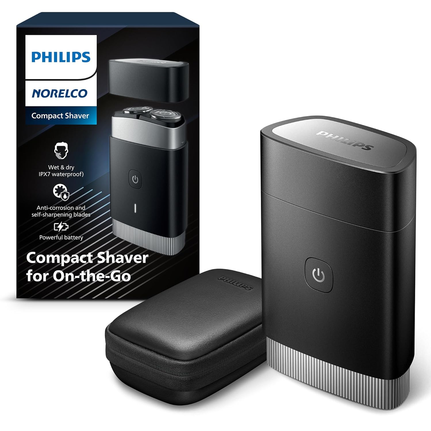 Philips Norelco Portable Shaver OnTheGo Wet and Dry Electric Shaver
