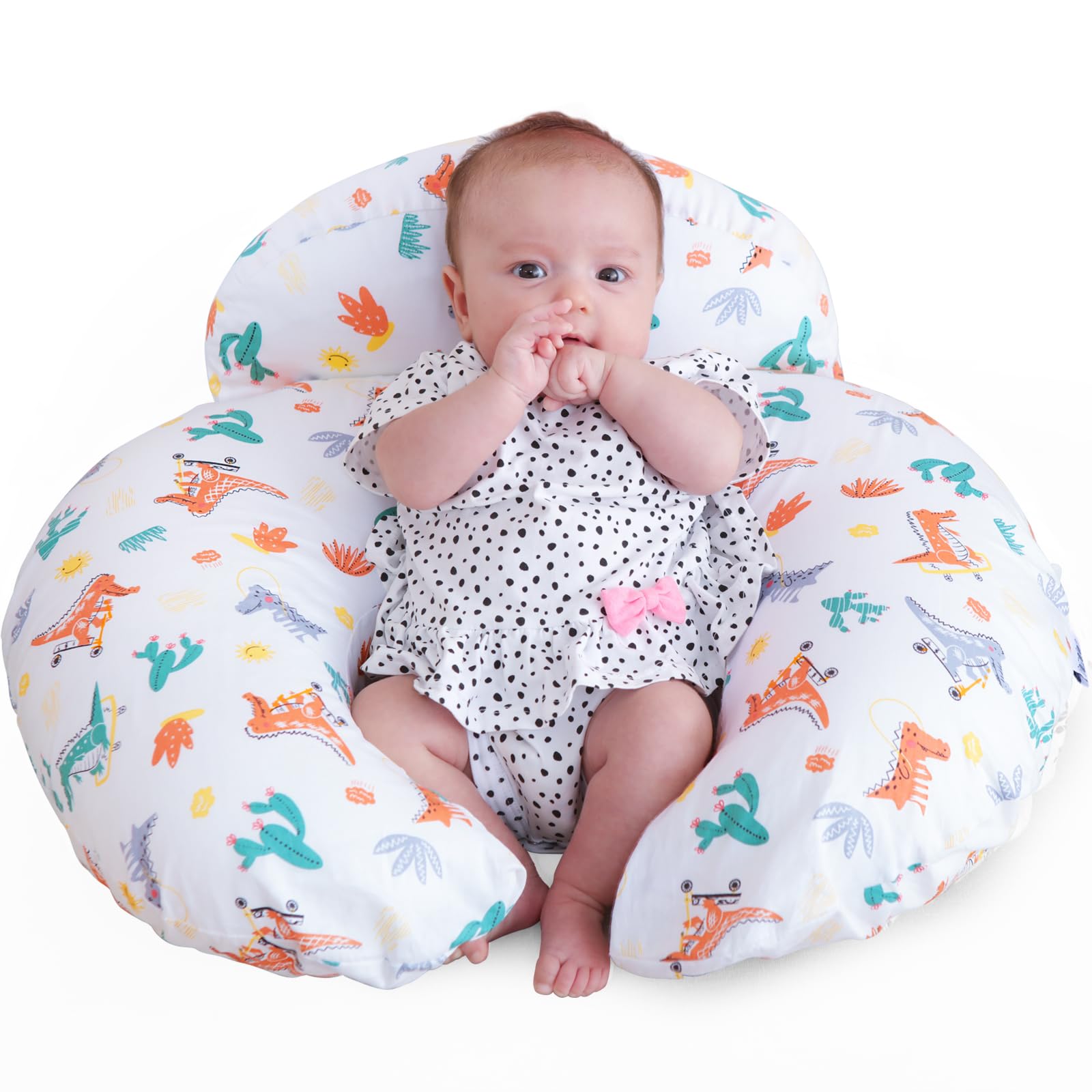 AMASKY NURSING PILLOW FOR BREASTFEEDING PLUS SIZE ERGONOMIC PILLOWS - WHITE - New