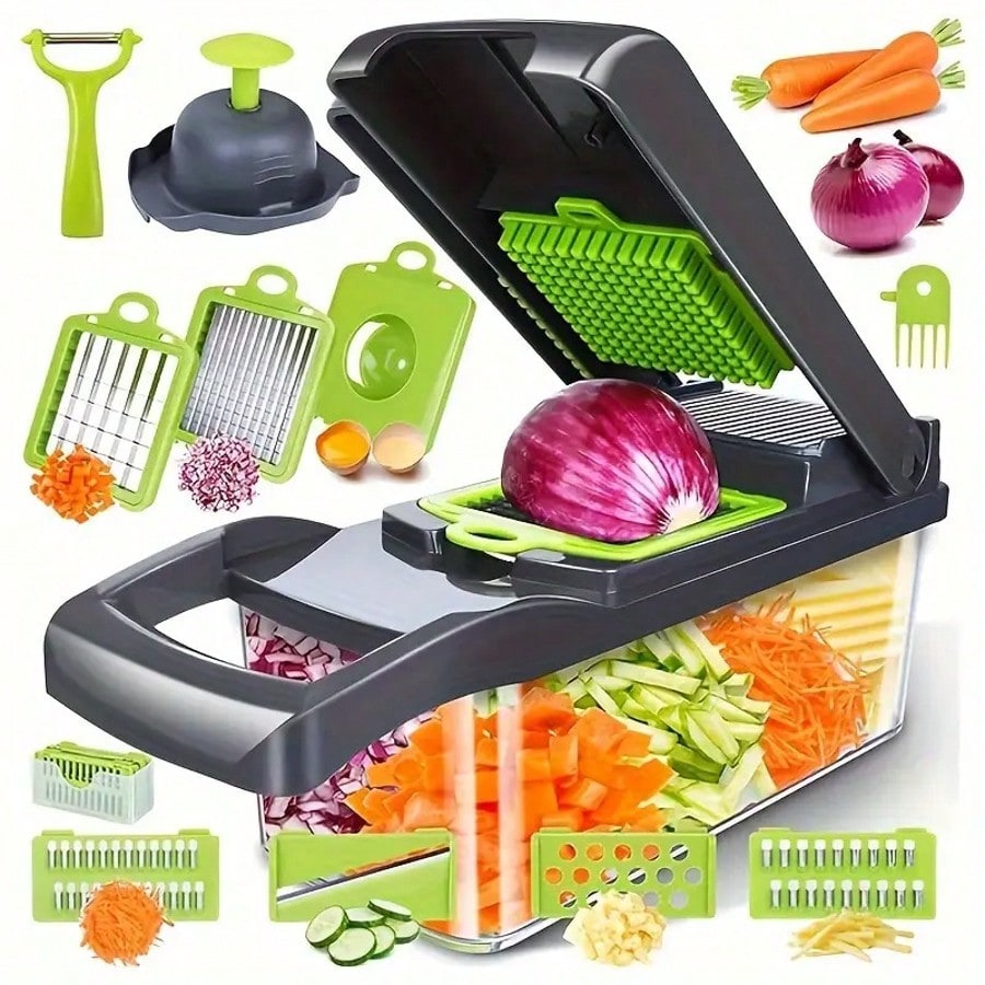 Vegetable Chopper Slicer 16-in-1 With Container