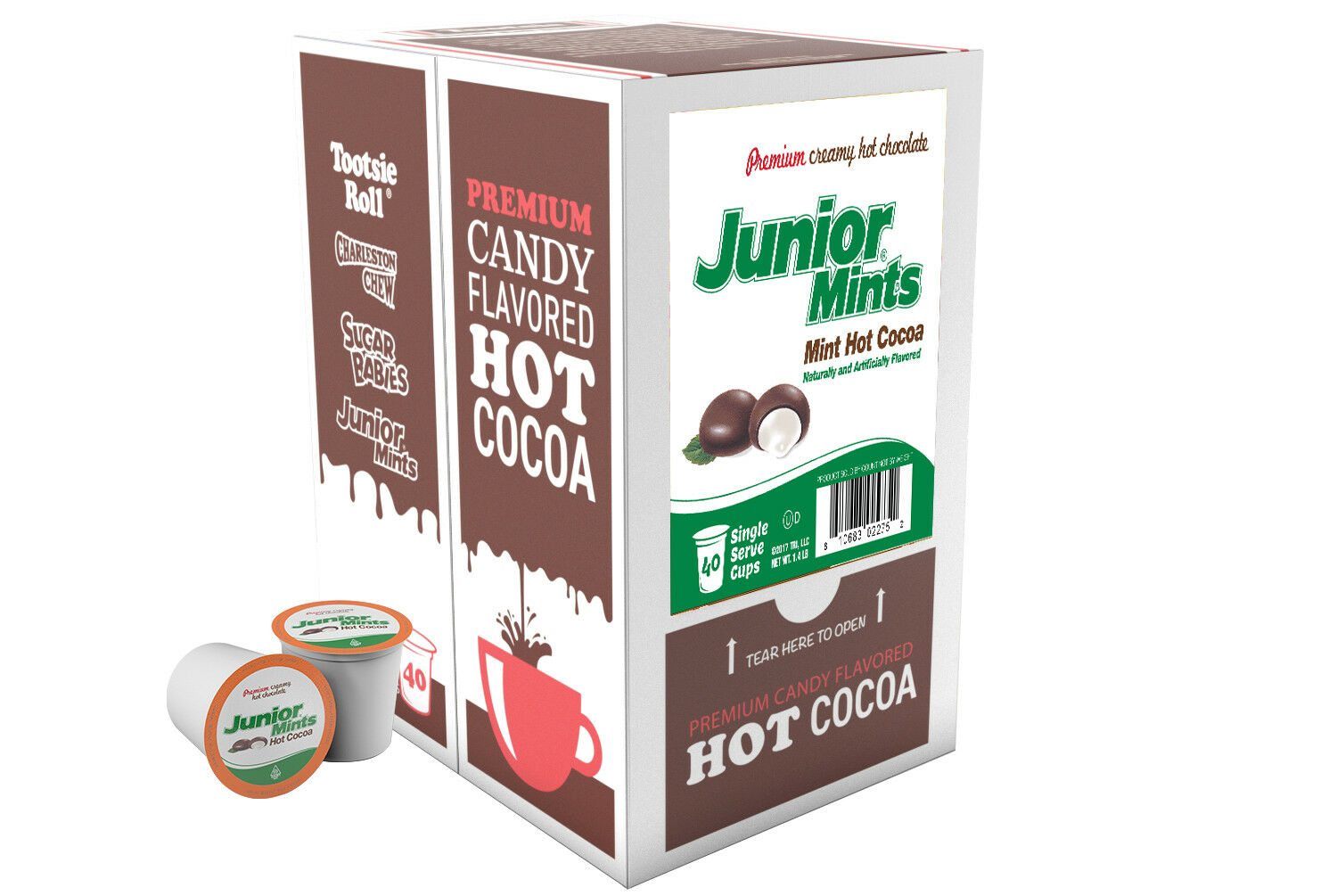 Junior Mints Chocolate Mint Hot Cocoa Pods for Keurig K-Cup Makers (40 Count)