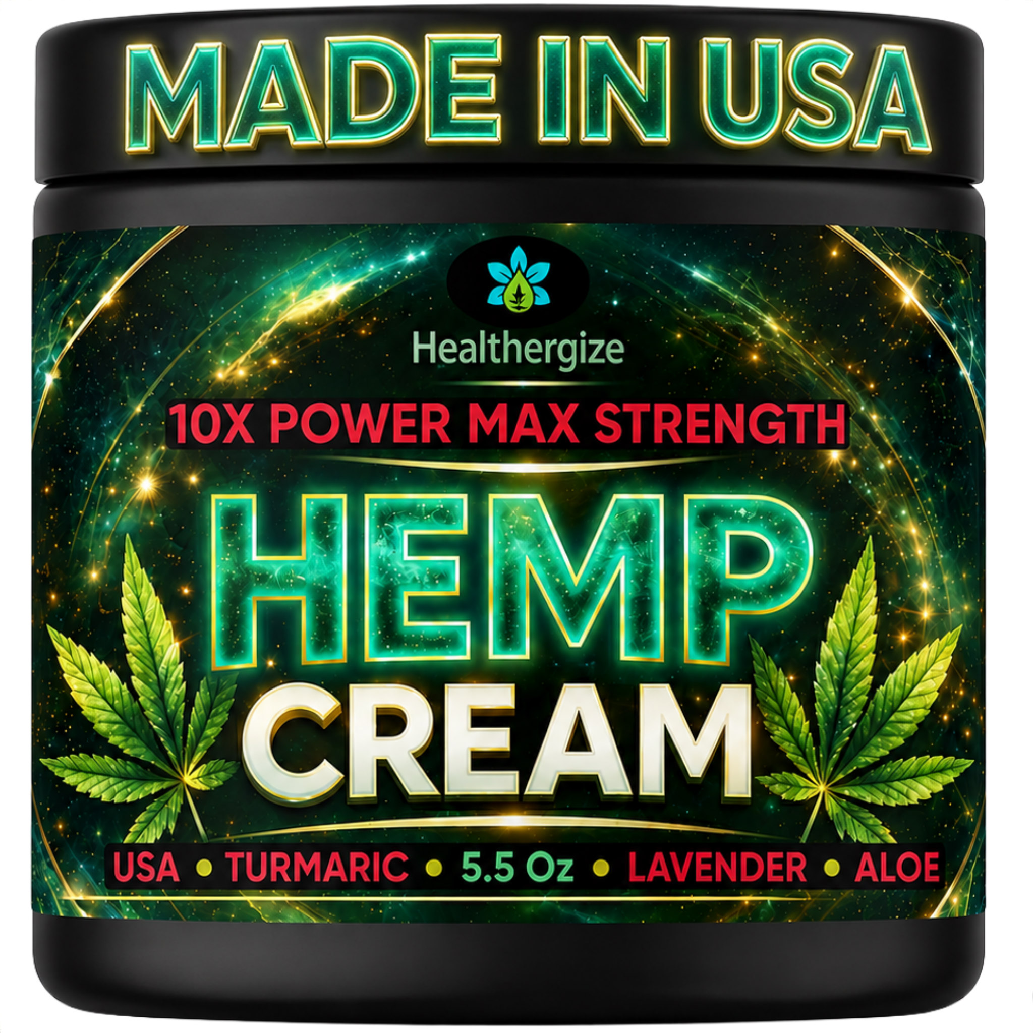 Hemp Cream & Body Lotion – Maximum Strength With Turmeric, Aloe & Lavender – Soothing Topical For Men And Woman For Back, Muscles, Neck, Knees & Feet