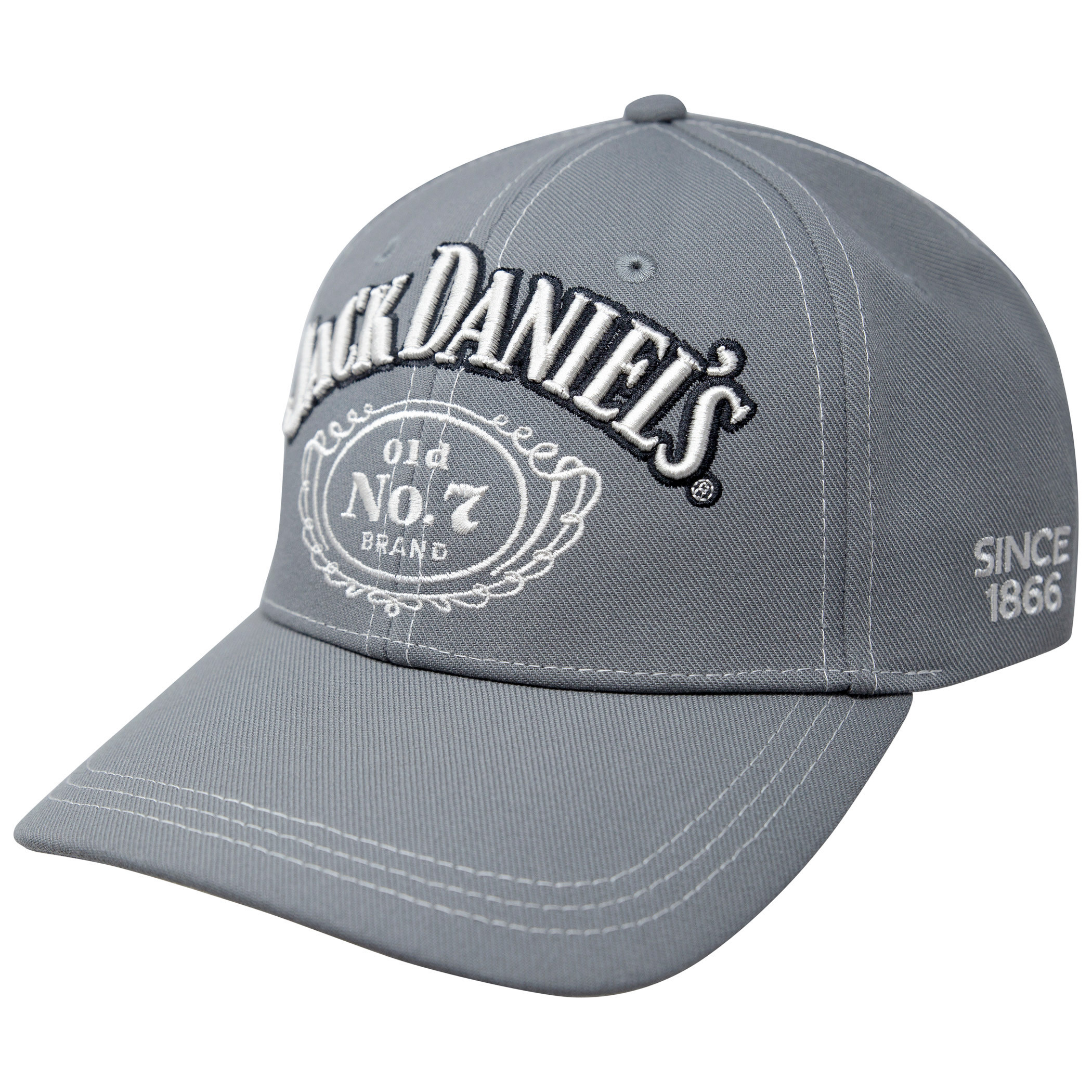 Jack Daniels Contrast Stitching Grey Hat