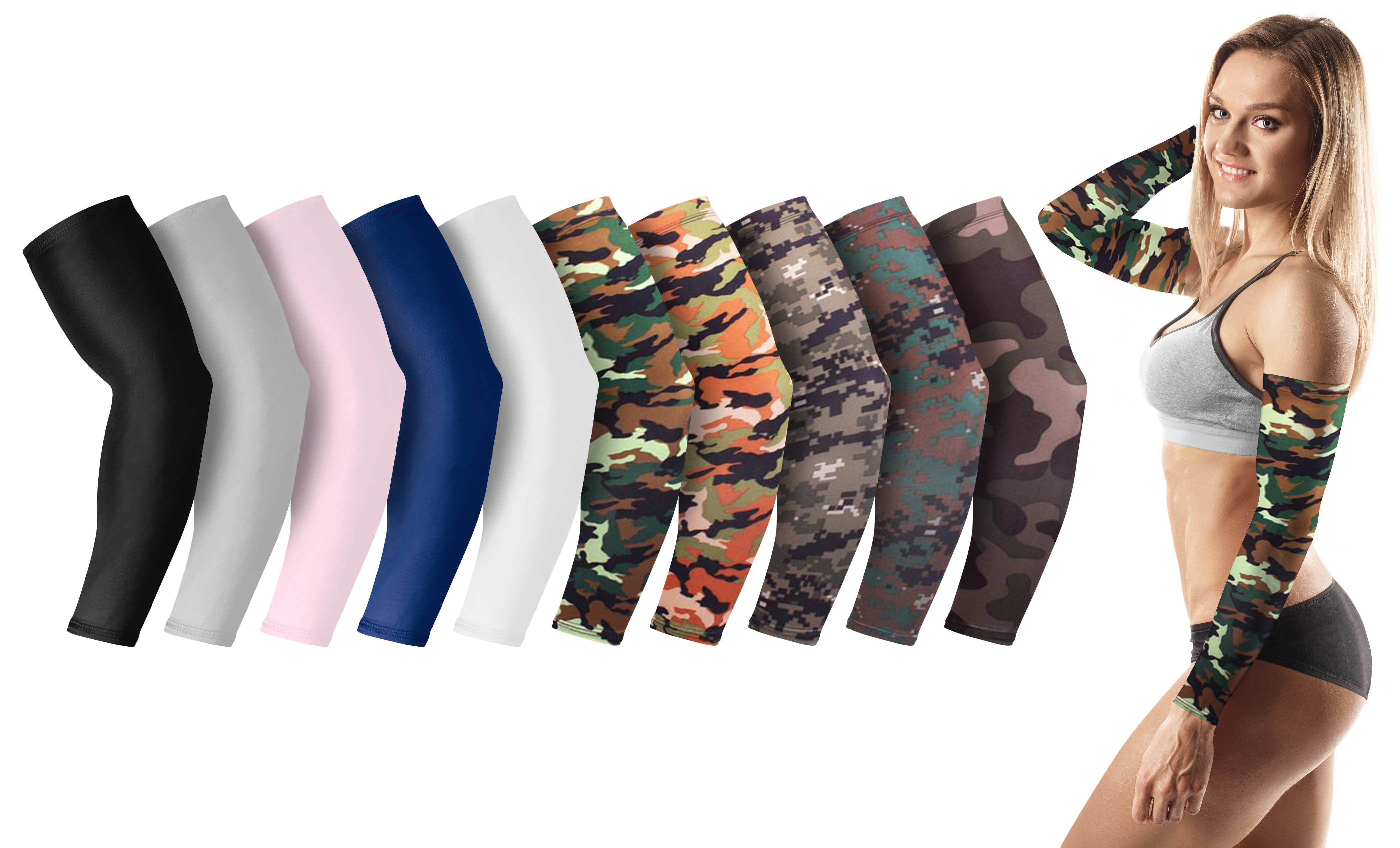xFit Unisex Arm Compression Sleeves (1-Pair)