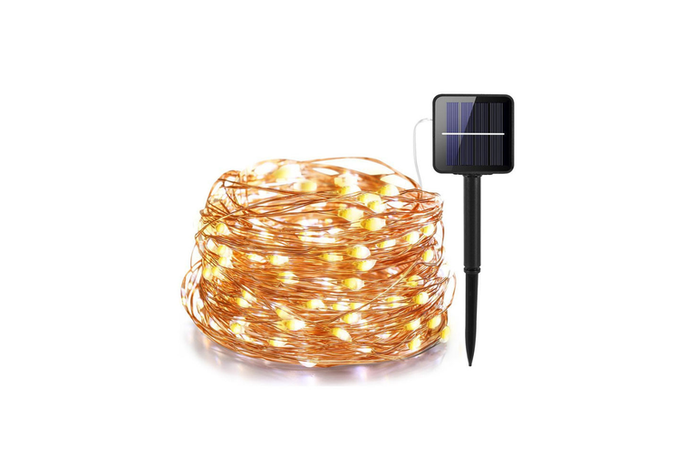 100 LED Solar String Lights 10M Waterproof Copper Wire Fairy Lights with 8 Modes for Outdoor Garden Lighting