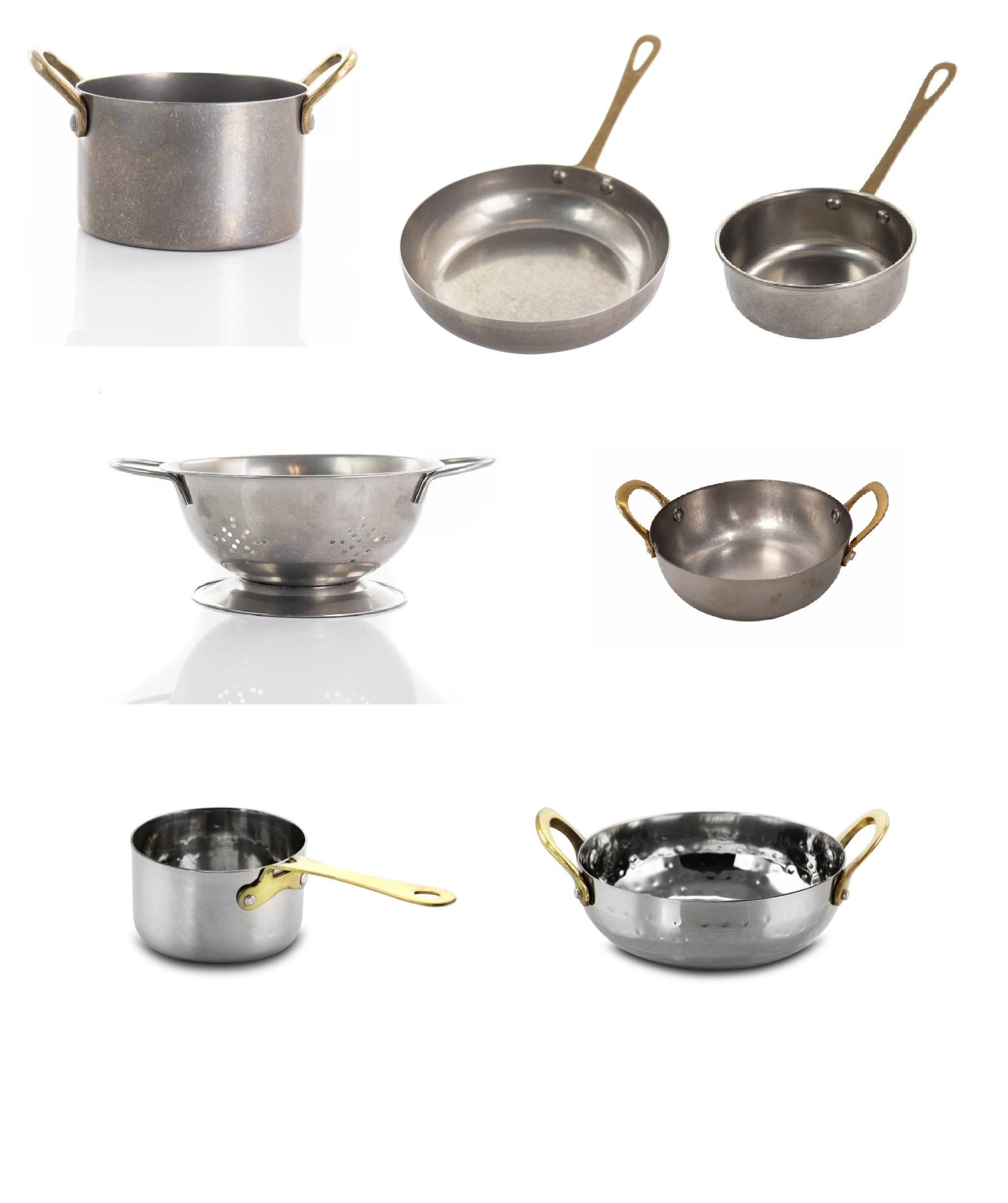 Antique Finish Stainless Steel Cookware Saucepan Casserole Grill Fray Pan
