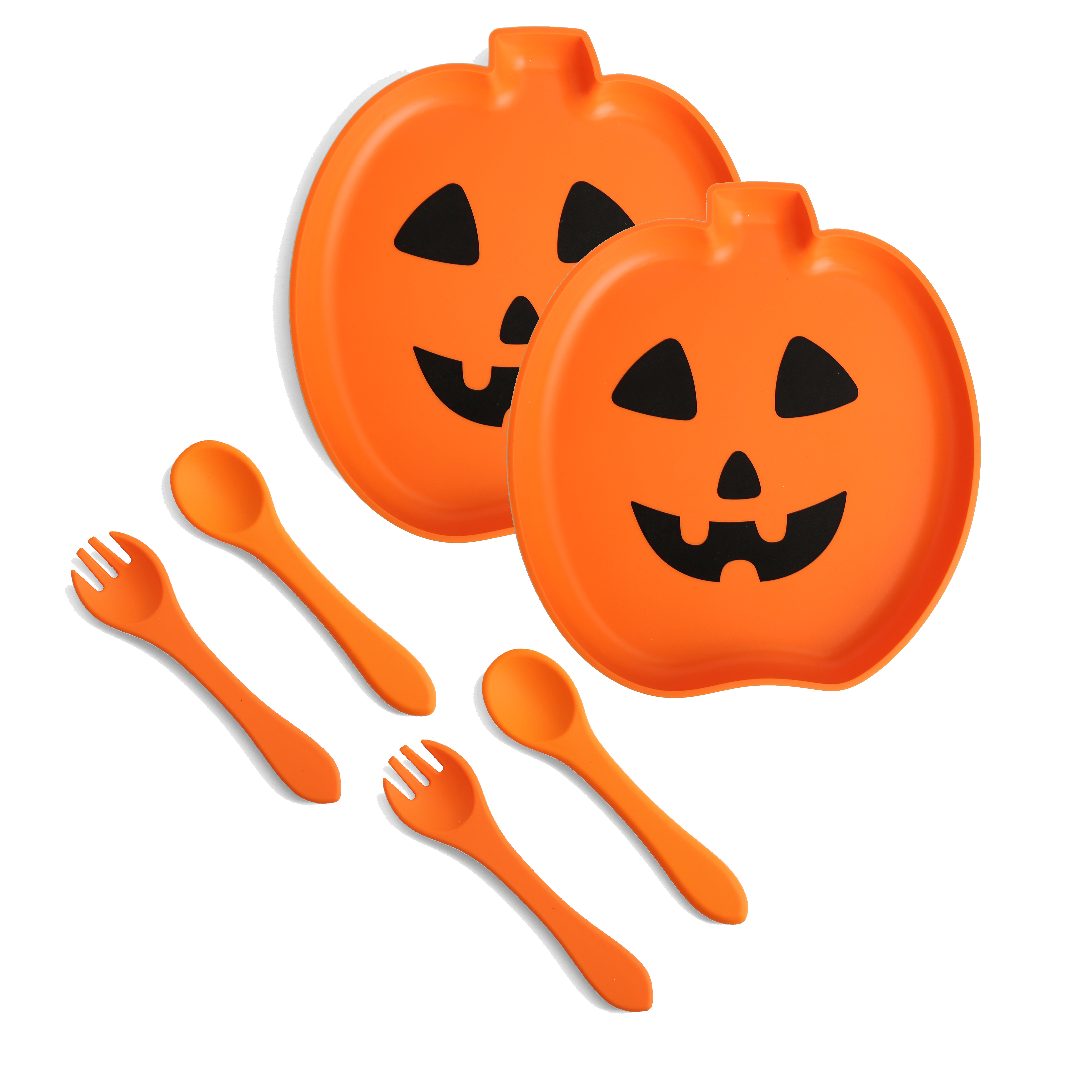 2-Pack Silicone Halloween Feeding Set for Baby & Toddler
