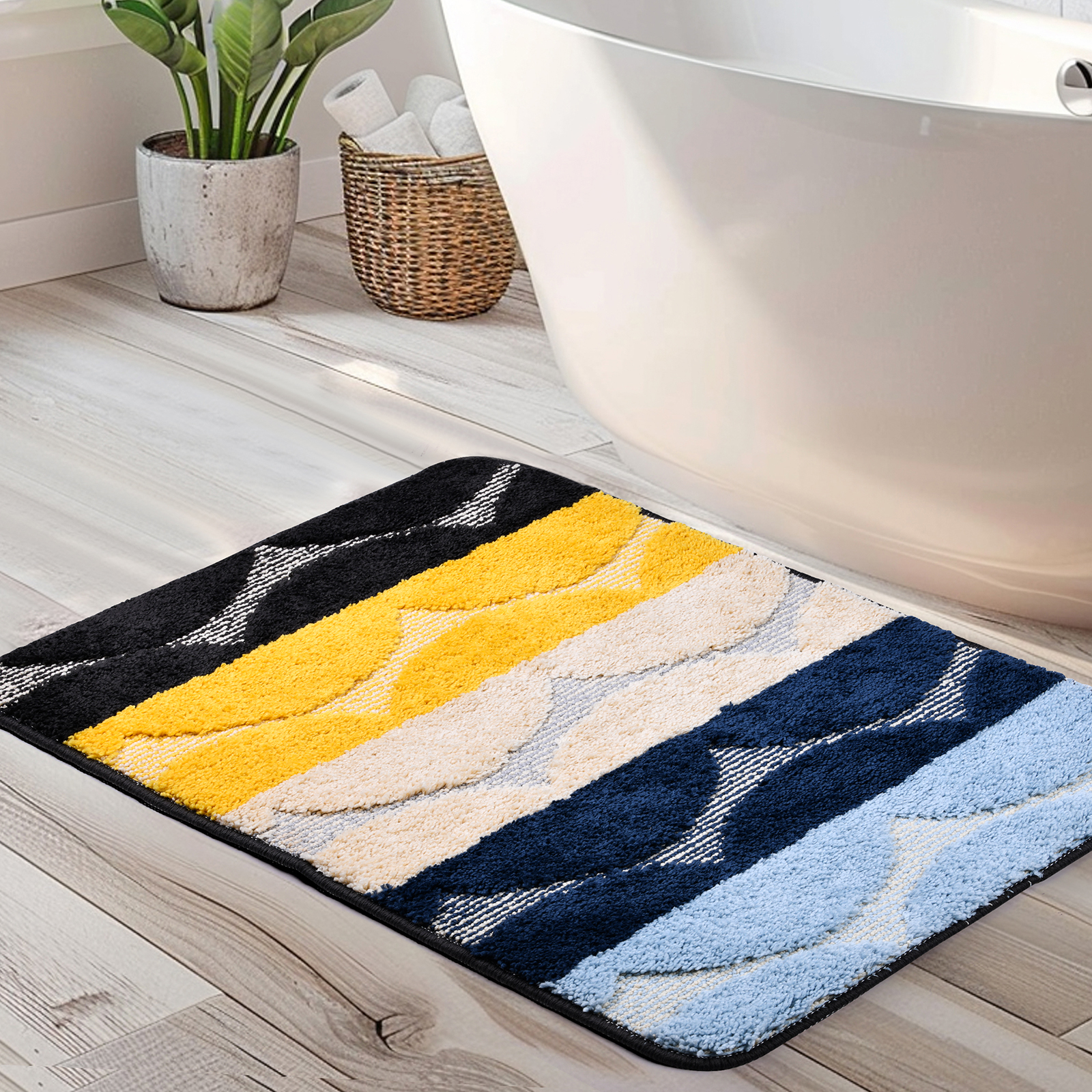Washable Ultra Soft Non-Slip Bathroom Rug – 32""x20"" Absorbent Washable Bath Mat