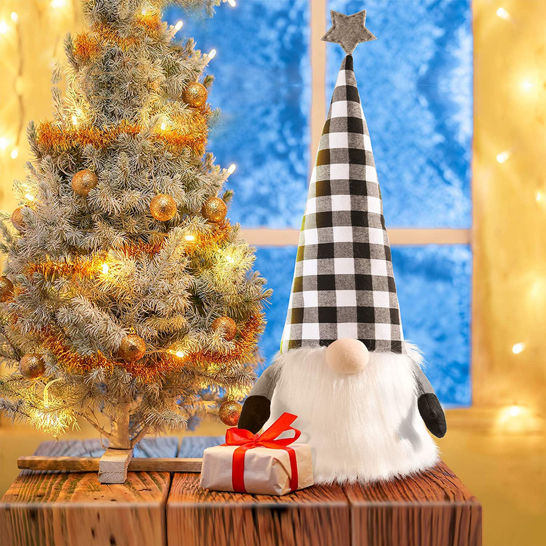 Gnome Christmas Tree Topper 27 Inch Handmade Christmas Gnome Large Christmas Decorations