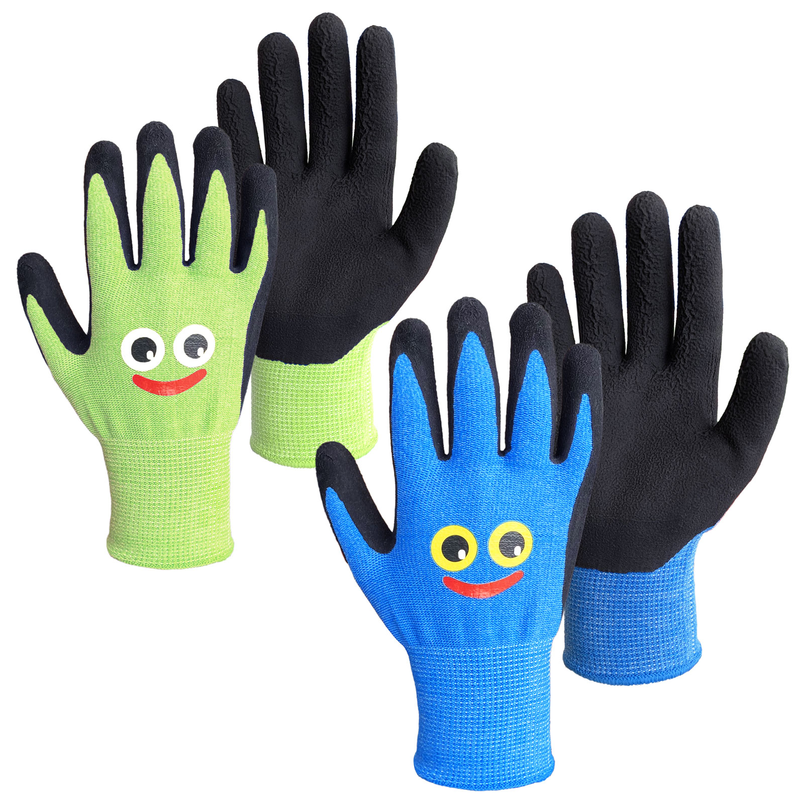 6-Pairs Kids Gardening Gloves for Age 3-11 (3 Sizes)