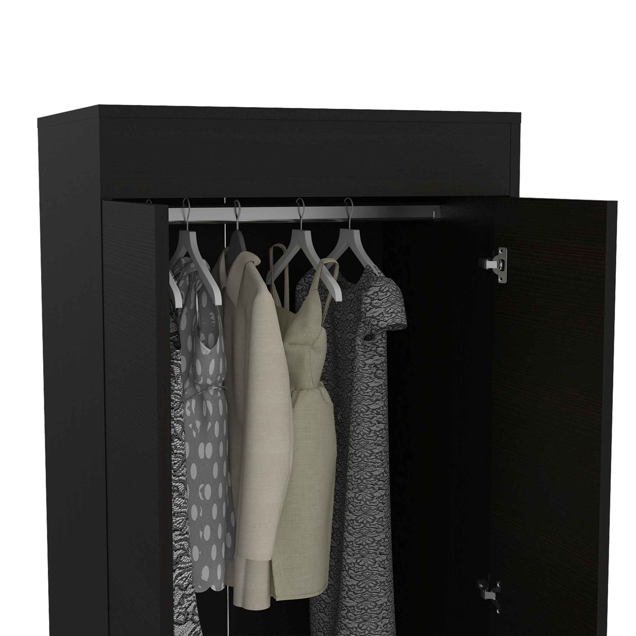 FM FURNITURE Alabama Armoire, With 1 Large Cabinet and Two Drawers