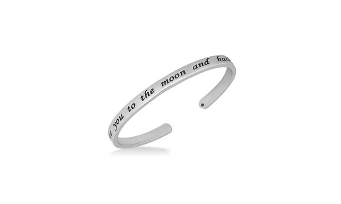 I Love You To The Moon and Back Cuff Bracelet