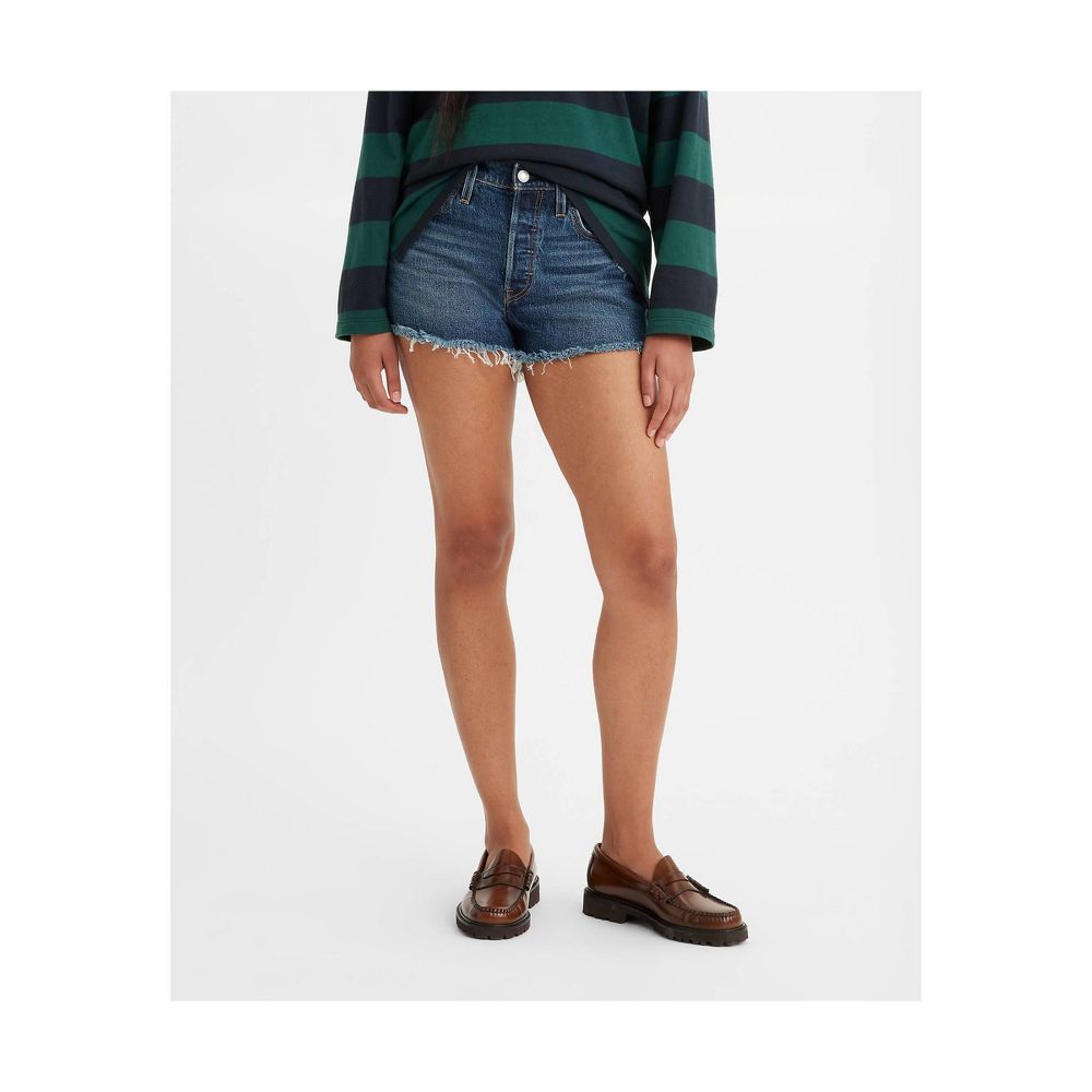 Levi's 501 Original High-Rise Distressed Jean Denim Shorts