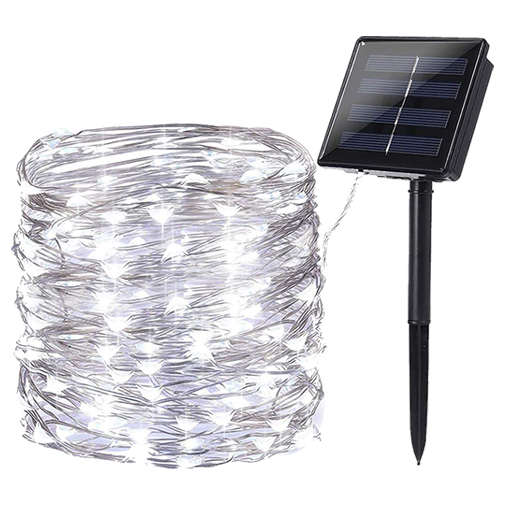 LED Solar Fairy String Lights 78.7'' Copper Wire Outdoor Waterproof Garden