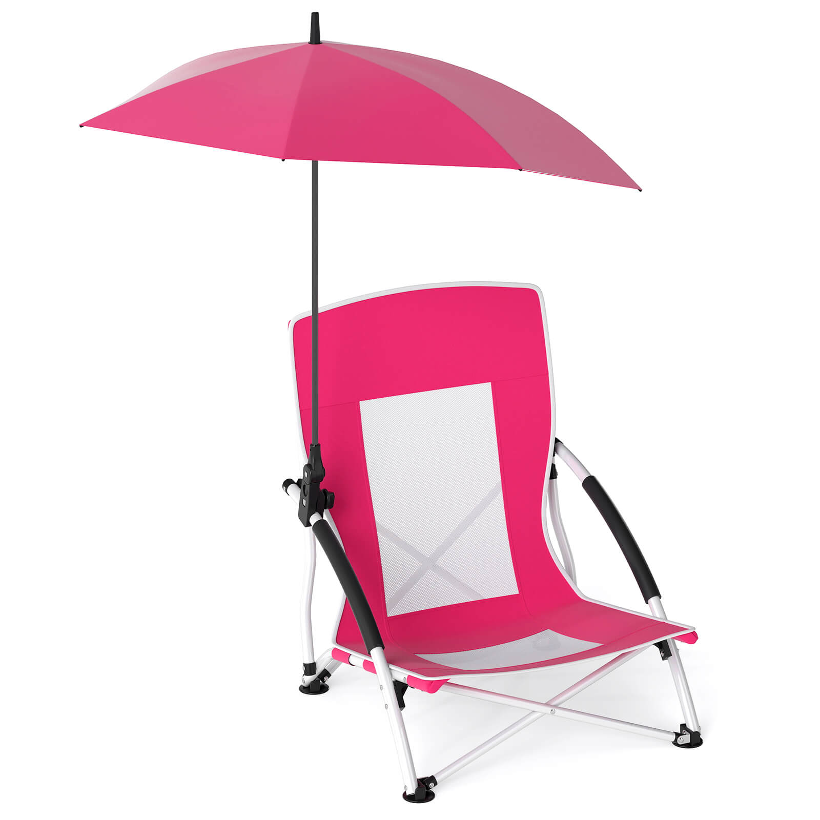 Costway 1/2 PCS Portable Beach Umbrella Chair