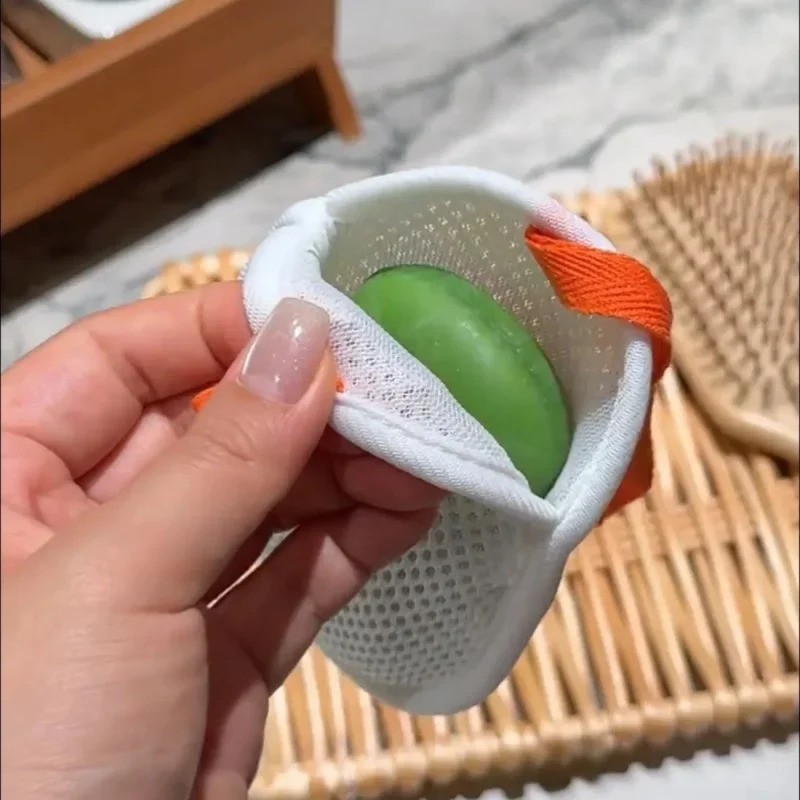 Exfoliating Soap Saver Pouch – Rough Sponge Body Scrubber for Bath & Shower