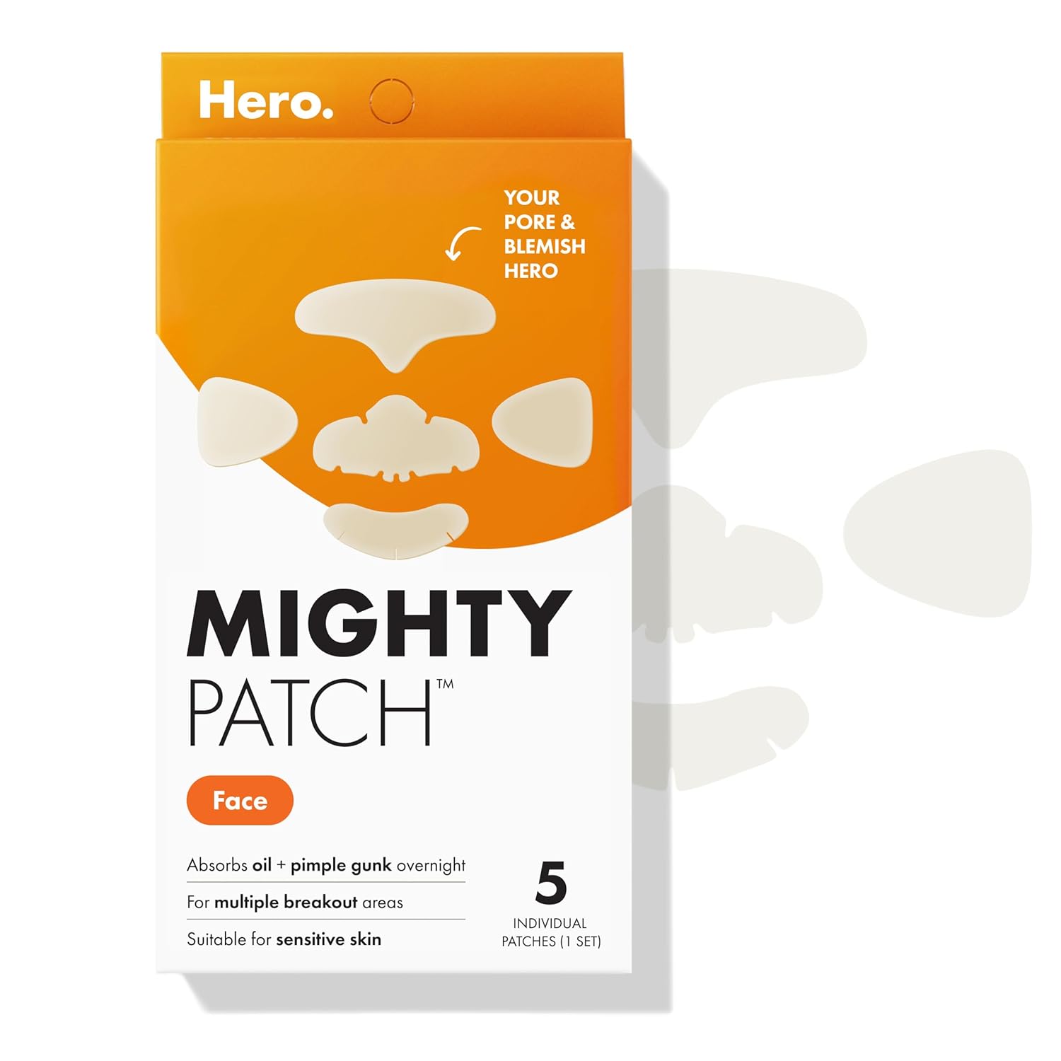 Mighty Patch Face Mask  XL Hydrocolloid Acne Patches 5 Count
