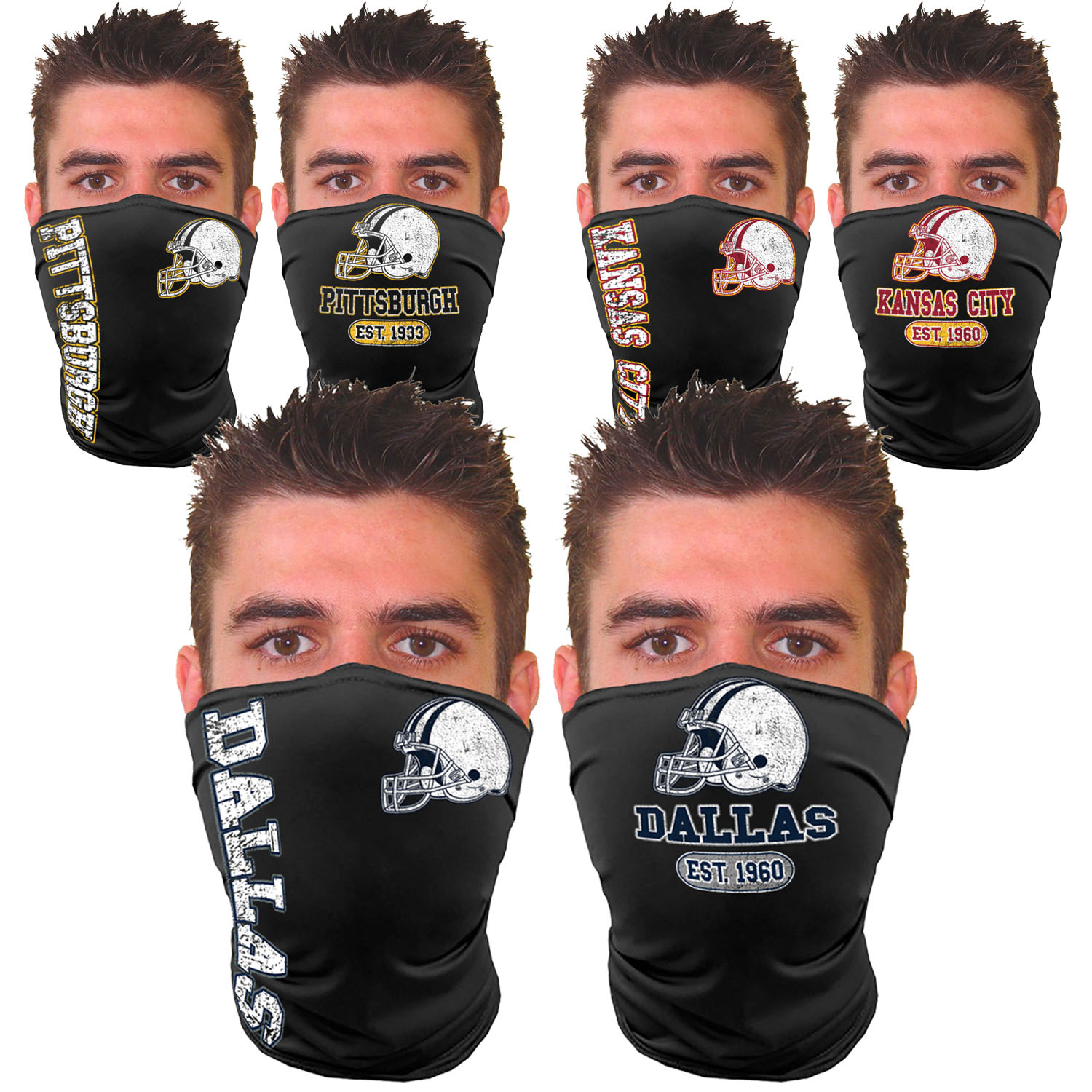2-Pack Unisex Football Home Team and Game Day Neck Gaiter