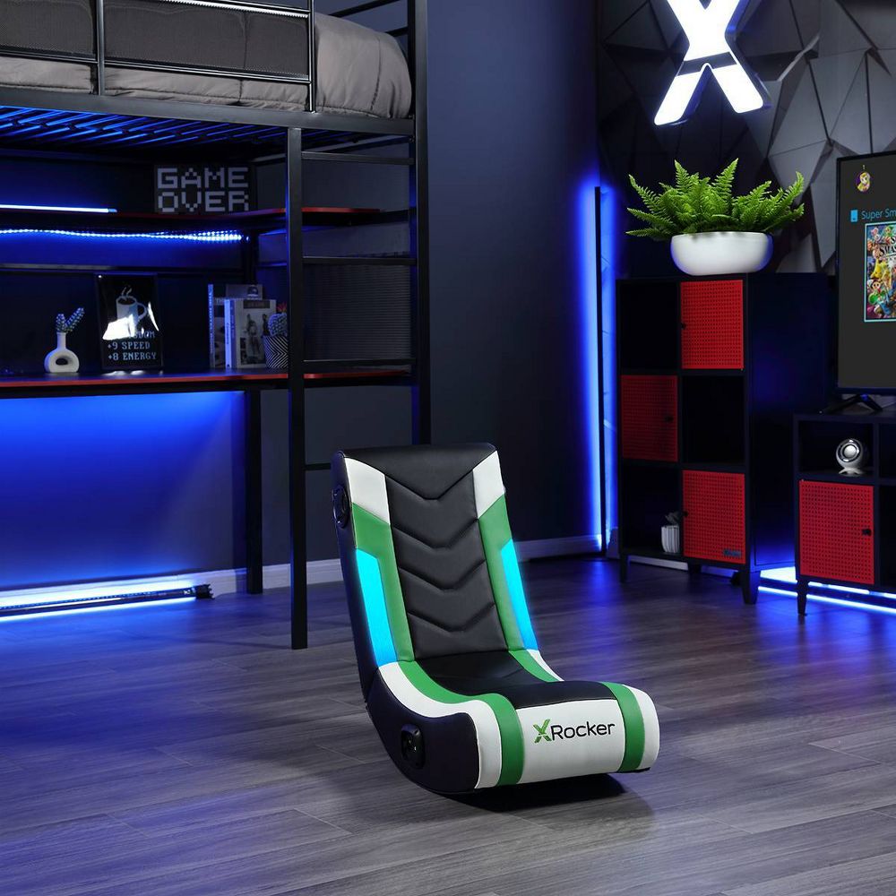 X Rocker Horizon RGB Lighting 2.0 Wired Floor Rocker Gaming Chair