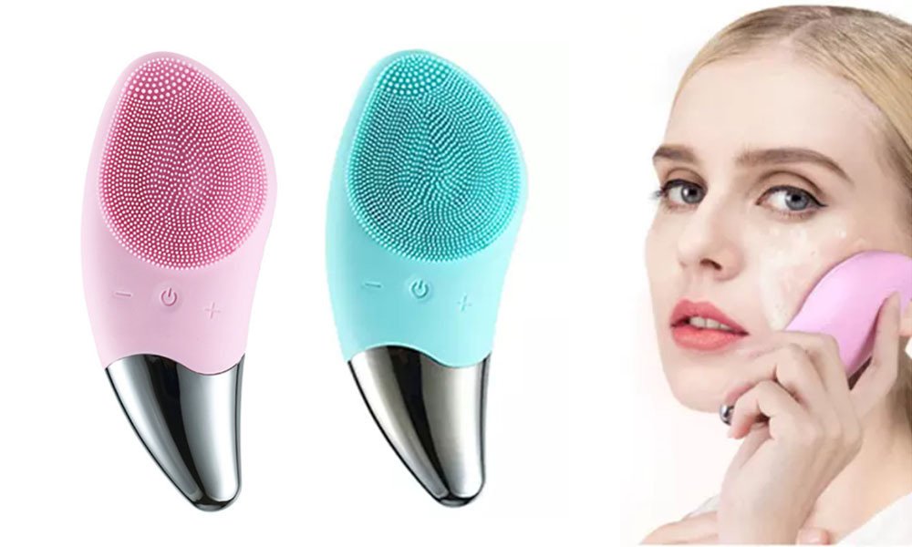 Ultrasonic Electric Silicone Face Cleansing Brush