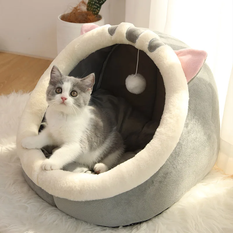 Deep Sleep Cat Bed – Foldable, Washable Pet Cave for Cats & Small Dogs