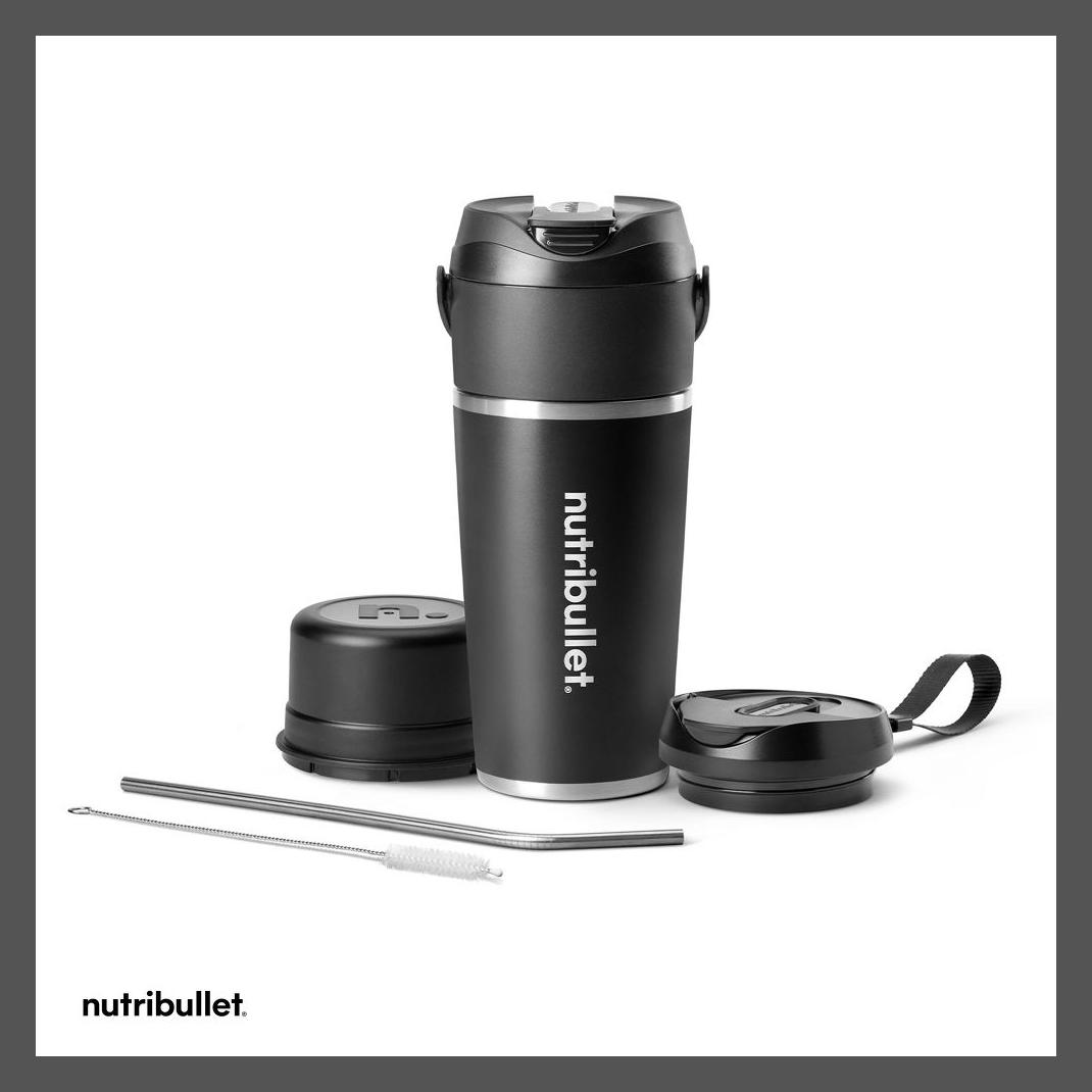 NutriBullet Flip Portable Personal Blender 20oz Insulated St - Open Box