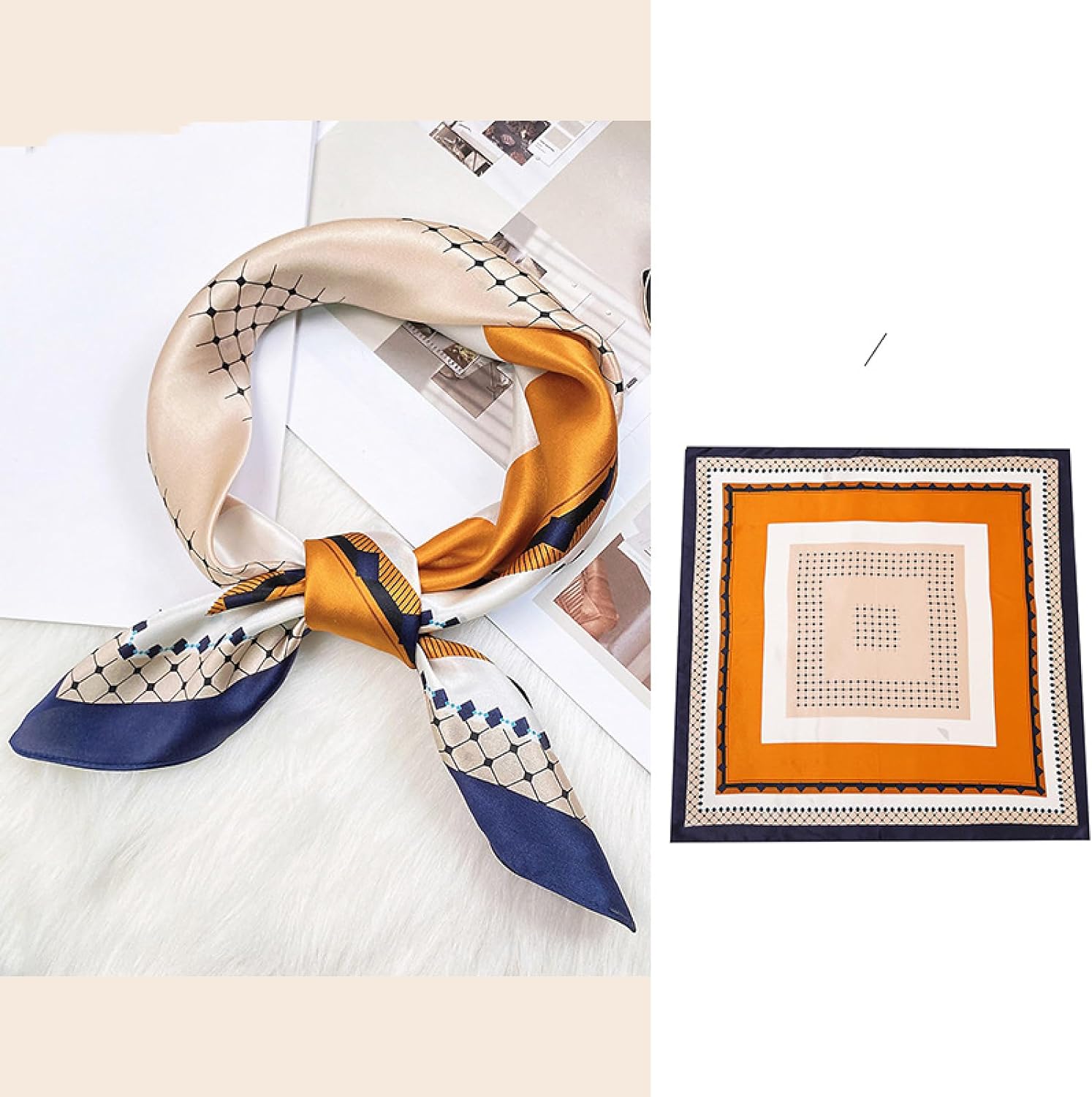 Real Silk Square Scarf 100% Silk Woman Gift Hair Wrapping