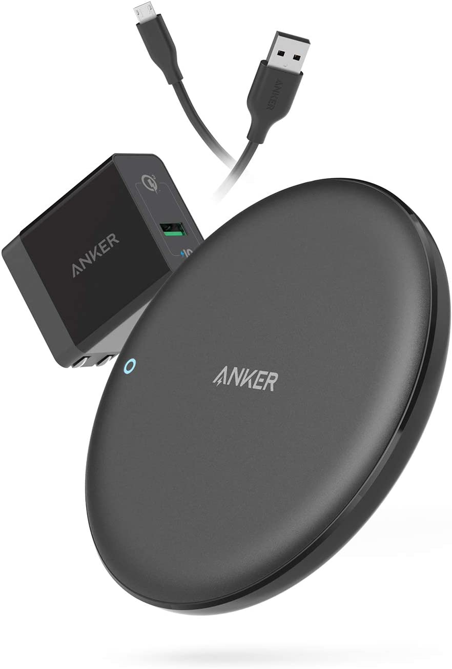Anker Wireless Charger PowerWave 7.5 Pad with Internal Cooling Fan 7.5W for iPhone 11 11 Pro 11 Pro Max XS Max XR XS X 8 Plus 10W for Galaxy S10 S9 S8