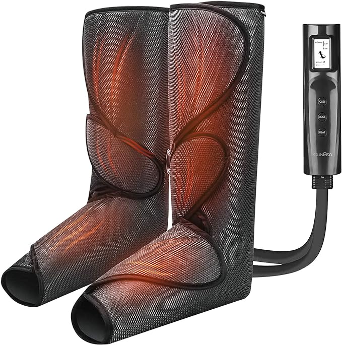 Cunmiso Leg Air Compression Massager with LCD Handheld Controller