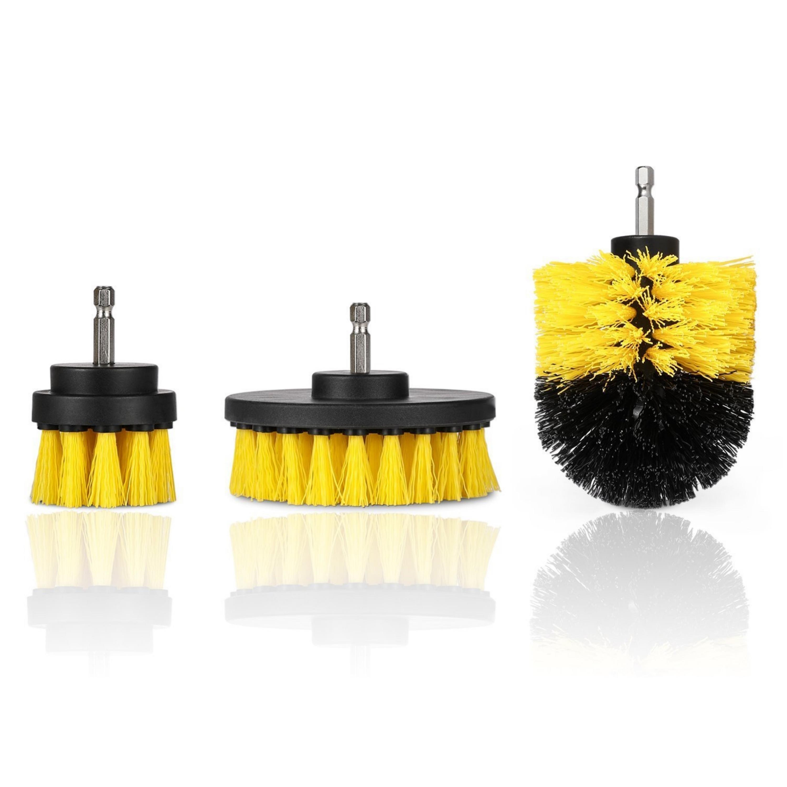 3-Piece Power Drill Brush Set – All-Purpose Bathroom Scrubber