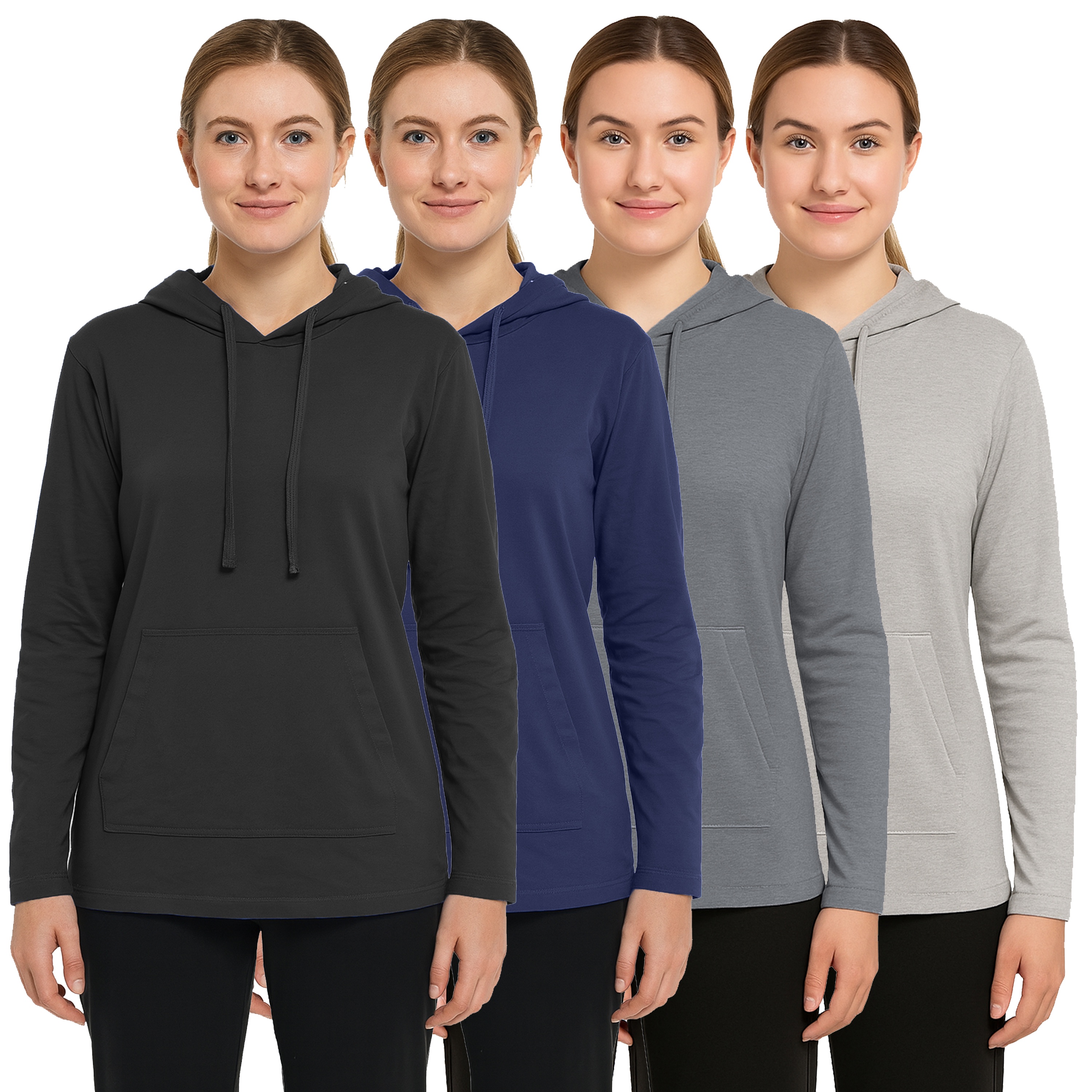 Women’s 3-PACK Lightweight Hoodie – Airy, Stylish & Comfortable for Daily Wear(S-3XL)