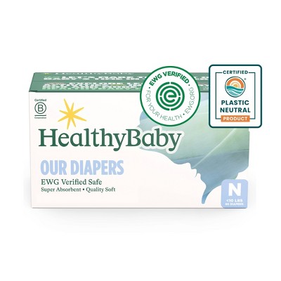 HealthyBaby Certified Safe Organic Cotton Enhanced Diapers 66ct Newborn