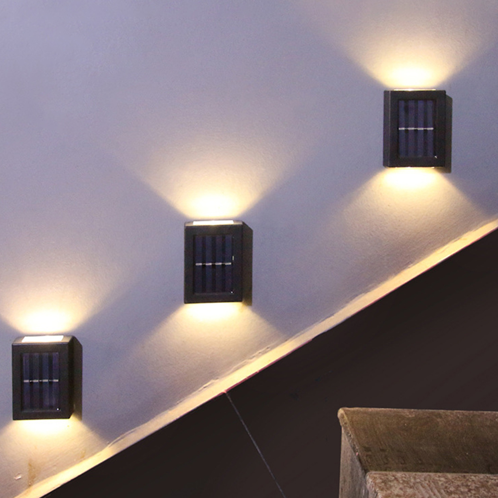 2 Pack: Solar Outdoor Wall Lights