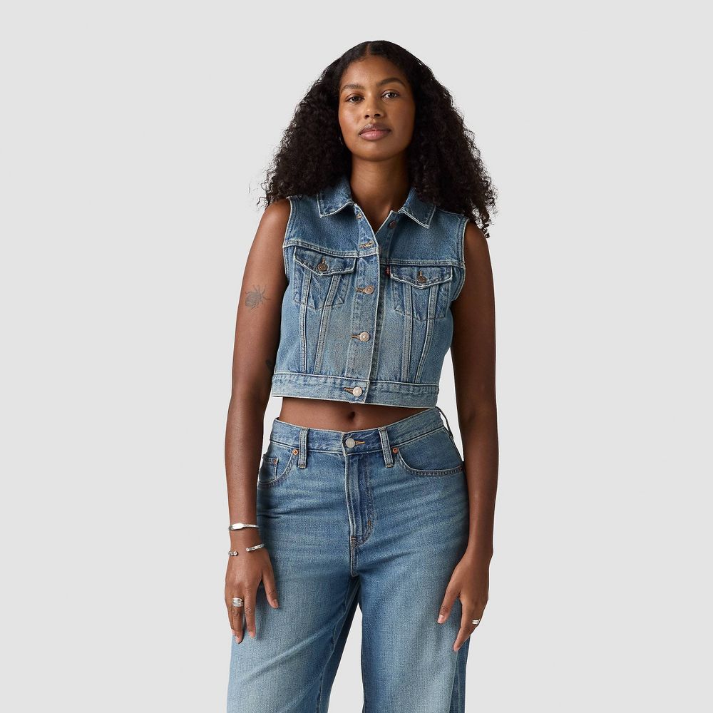 Levi's Women's Vest – Classic Denim Sleeveless Jacket
