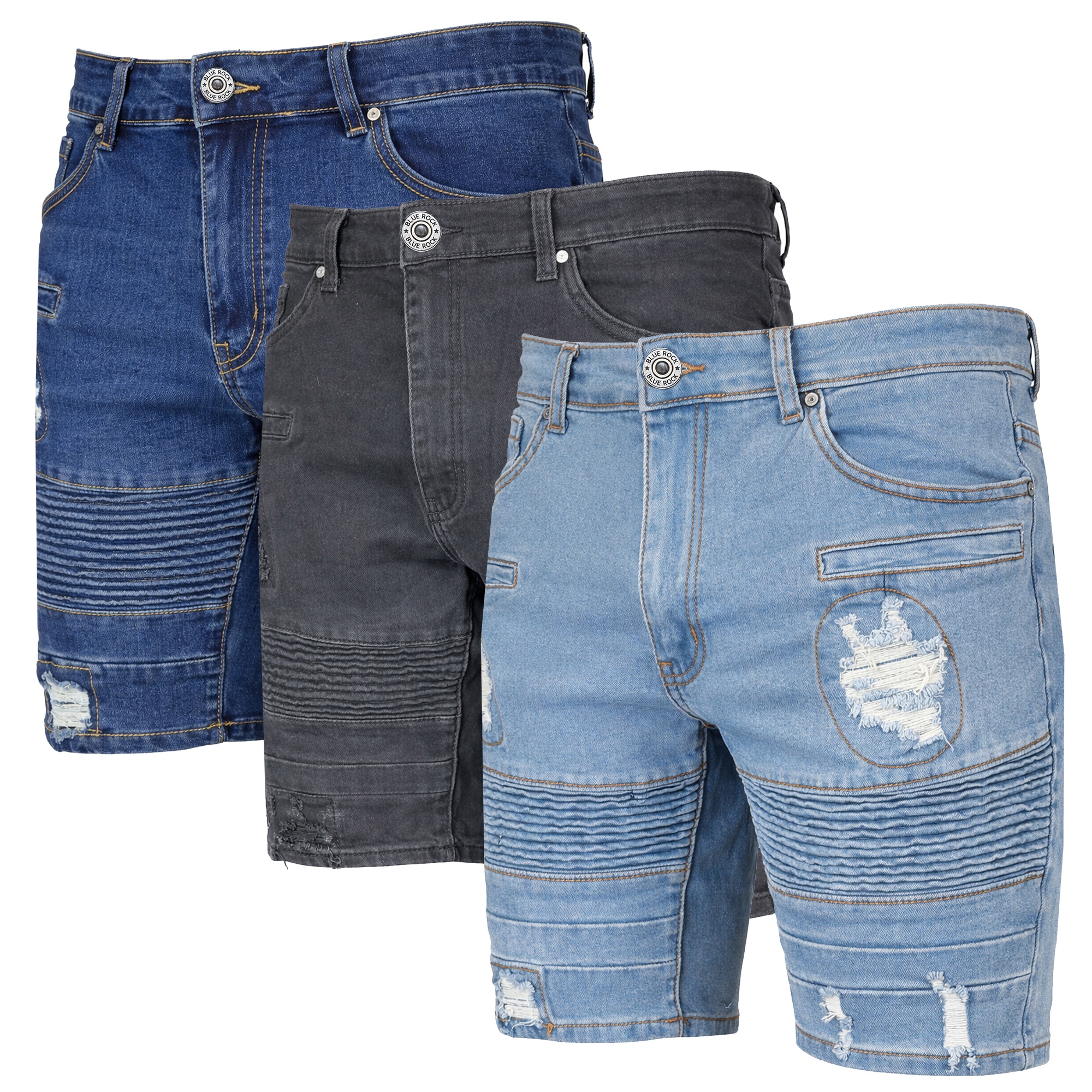 Men’s Jean Shorts with Multiple Styles (30-42)