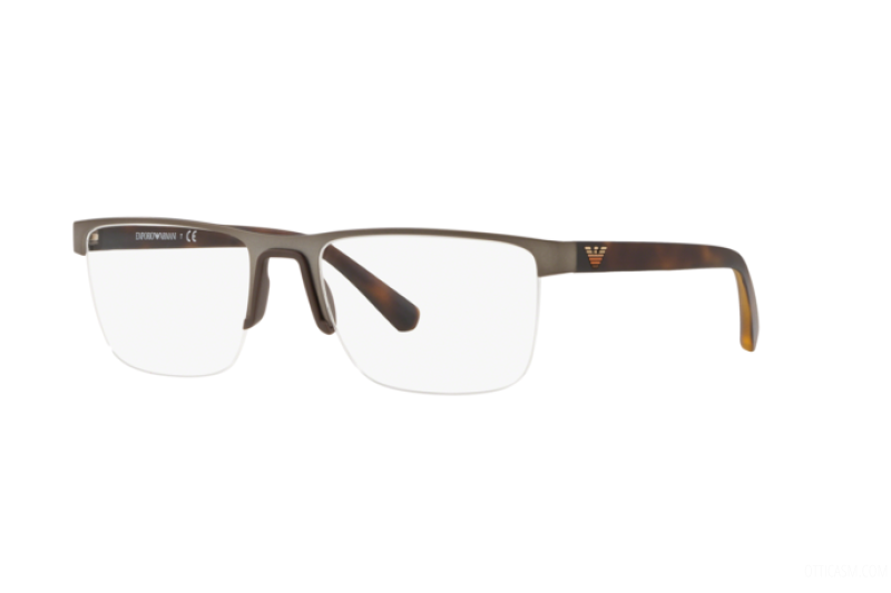EMPORIO ARMANI Unisex Gunmetal Rectangular Eyeglass Frames EA1084300353