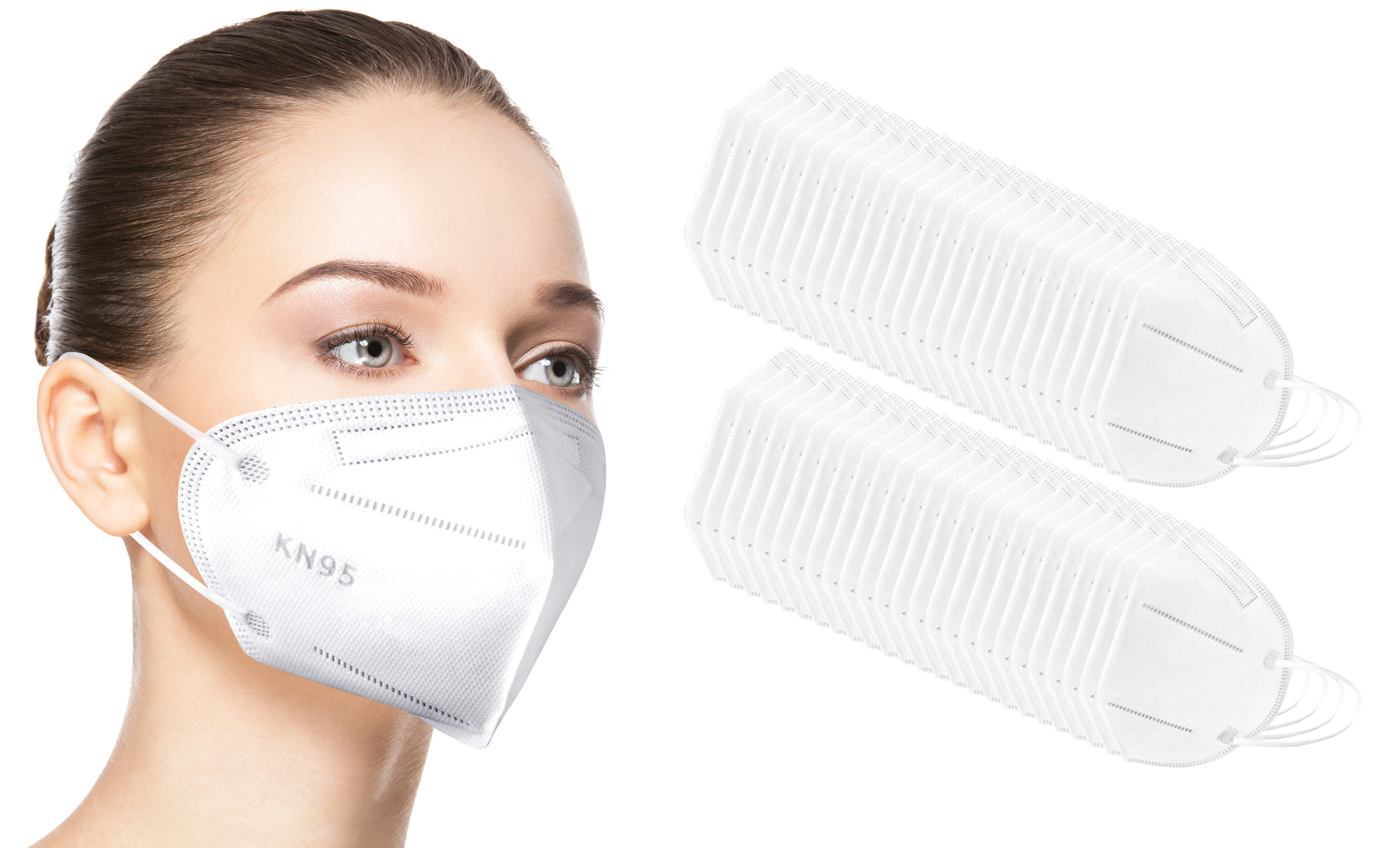 100-Pack: Disposable KN95 4-Layer Breathable Face Masks